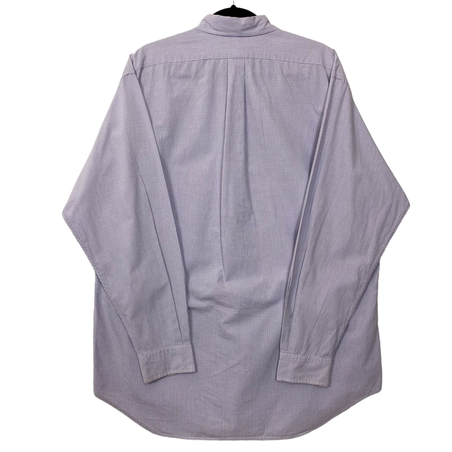 Vintage Polo Ralph Lauren 90's Purple Checkered Long Sleeve Dress Shirt Size L