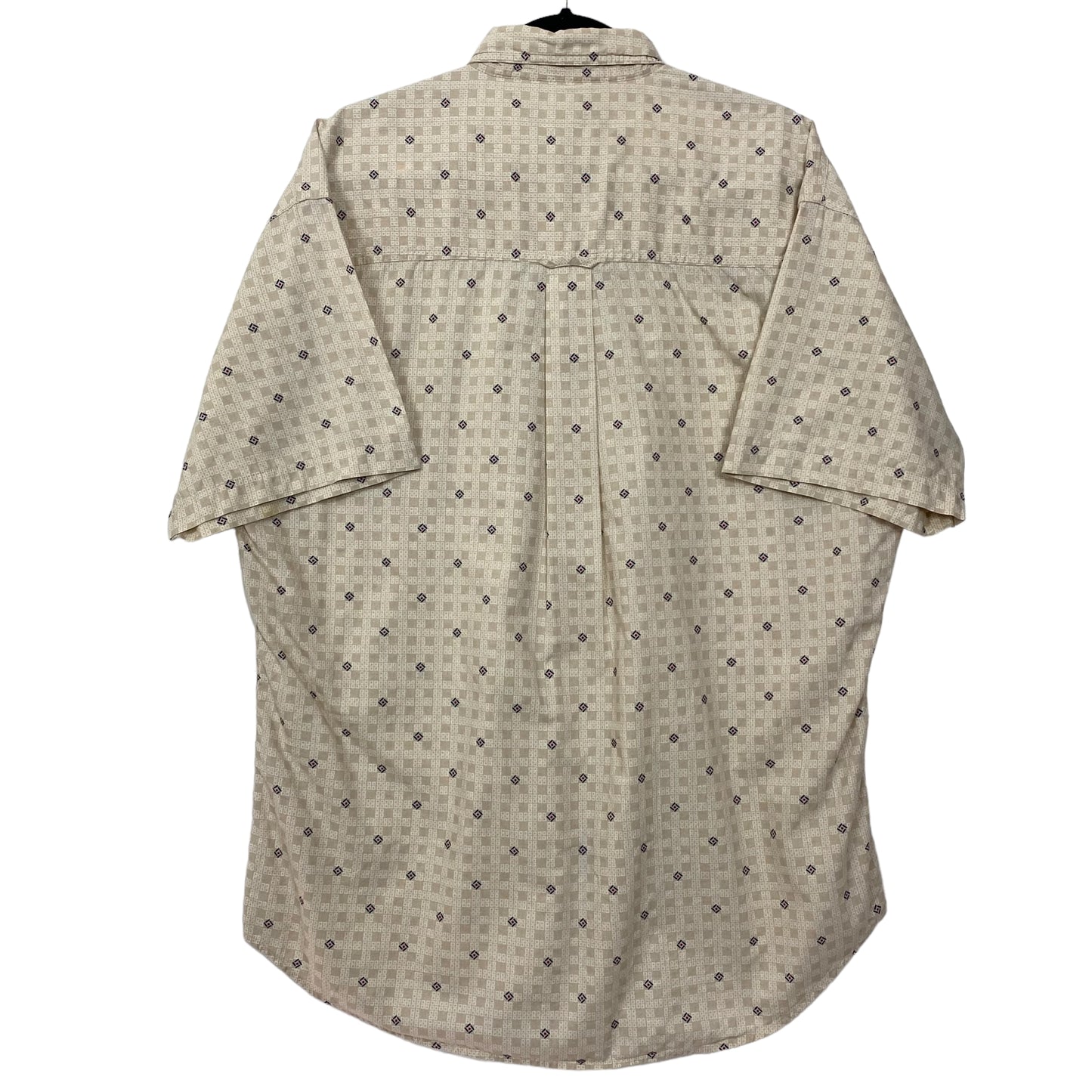 Vintage Ralph Lauren Chaps 90's Brown Short Sleeve Casual Button Shirt Size L