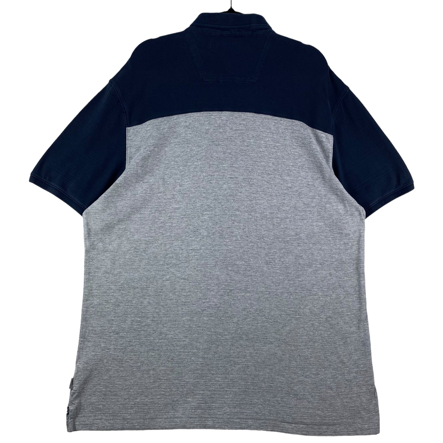 Calvin Klein Blue & Grey Cotton Polo Shirt Size XL