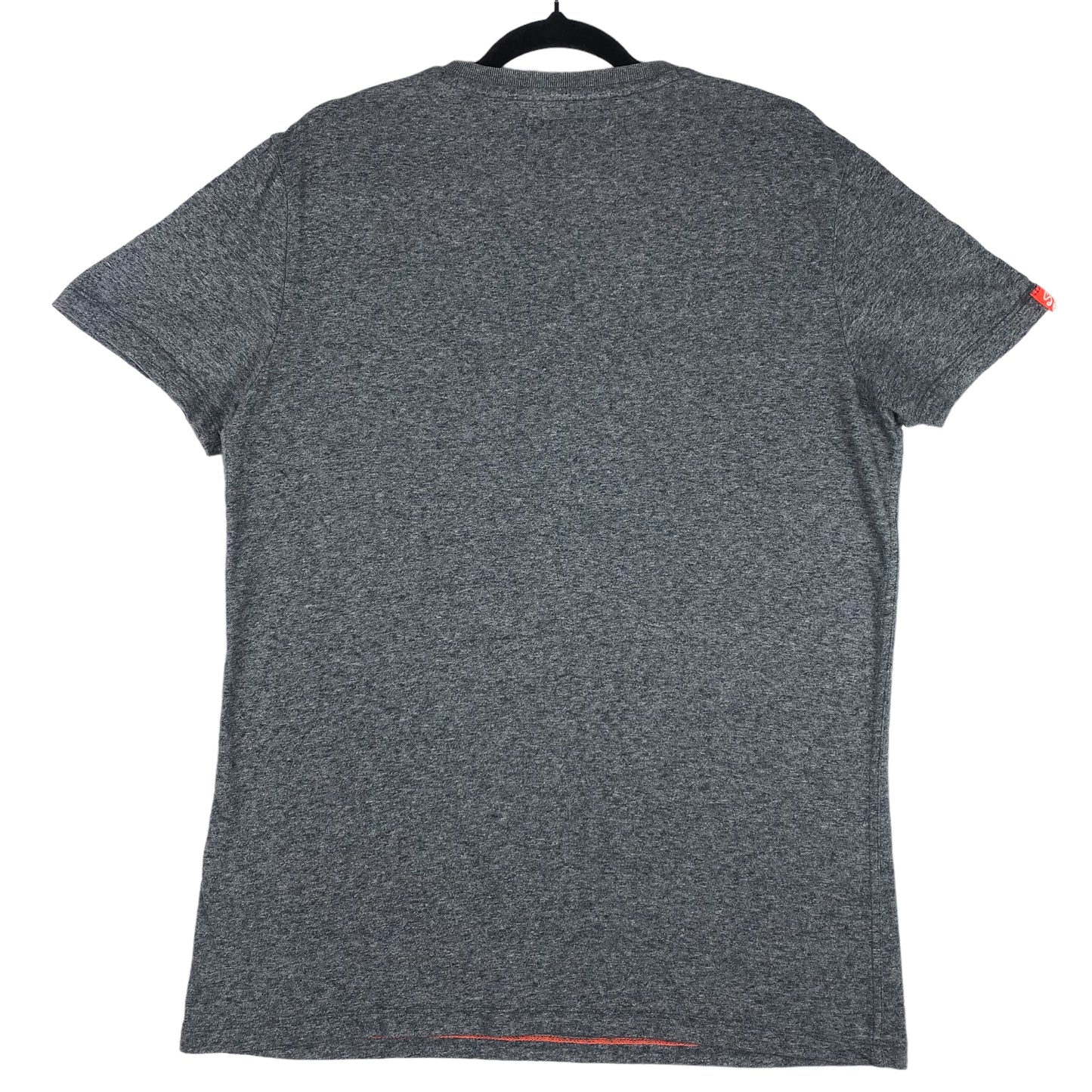 Supderdry Grey Basic Embroidered V Neck Cotton Tee Shirt Size M