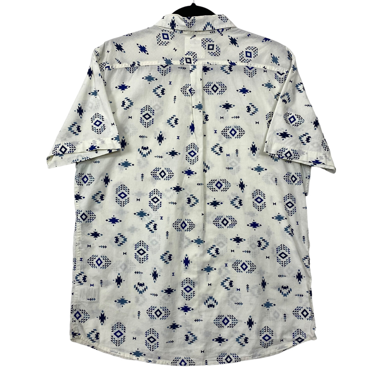 Levis White Pattered Short Sleeve Casual Dress Shirt Size M