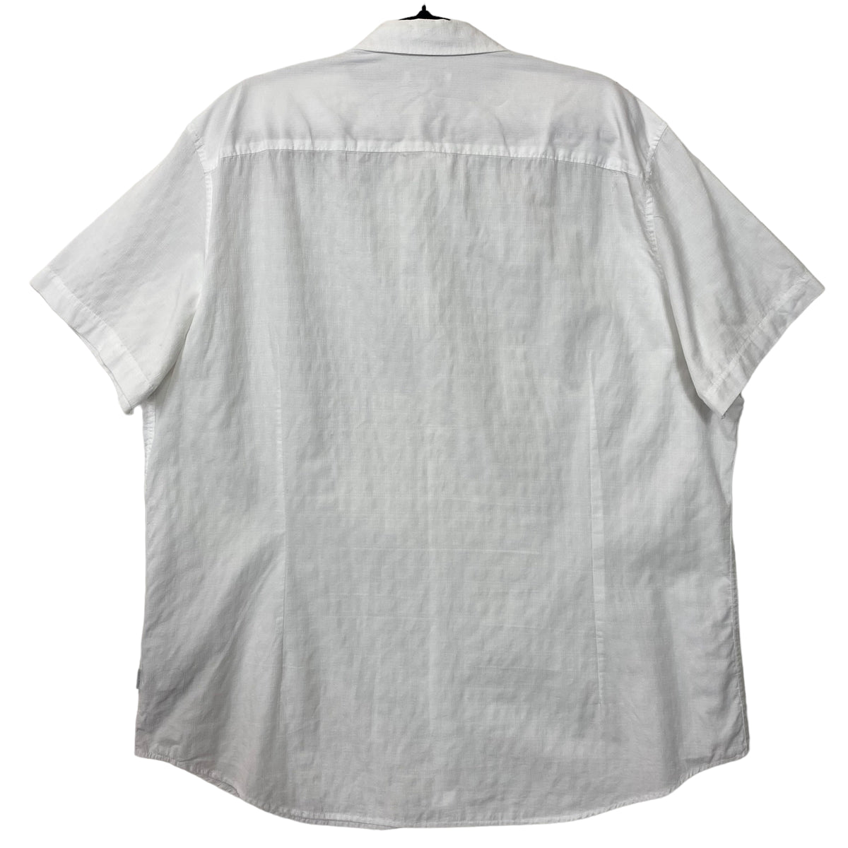 Calvin Klein White Textured Short Sleeve Casual Button Shirt Size XL