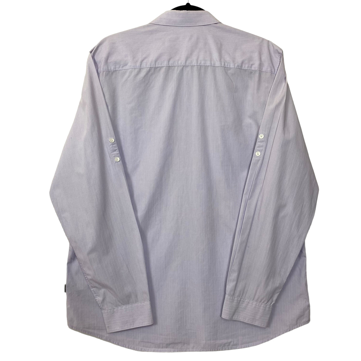 Calvin Klein Light Purple Striped 100% Cotton Long Sleeve Dress Shirt Size L