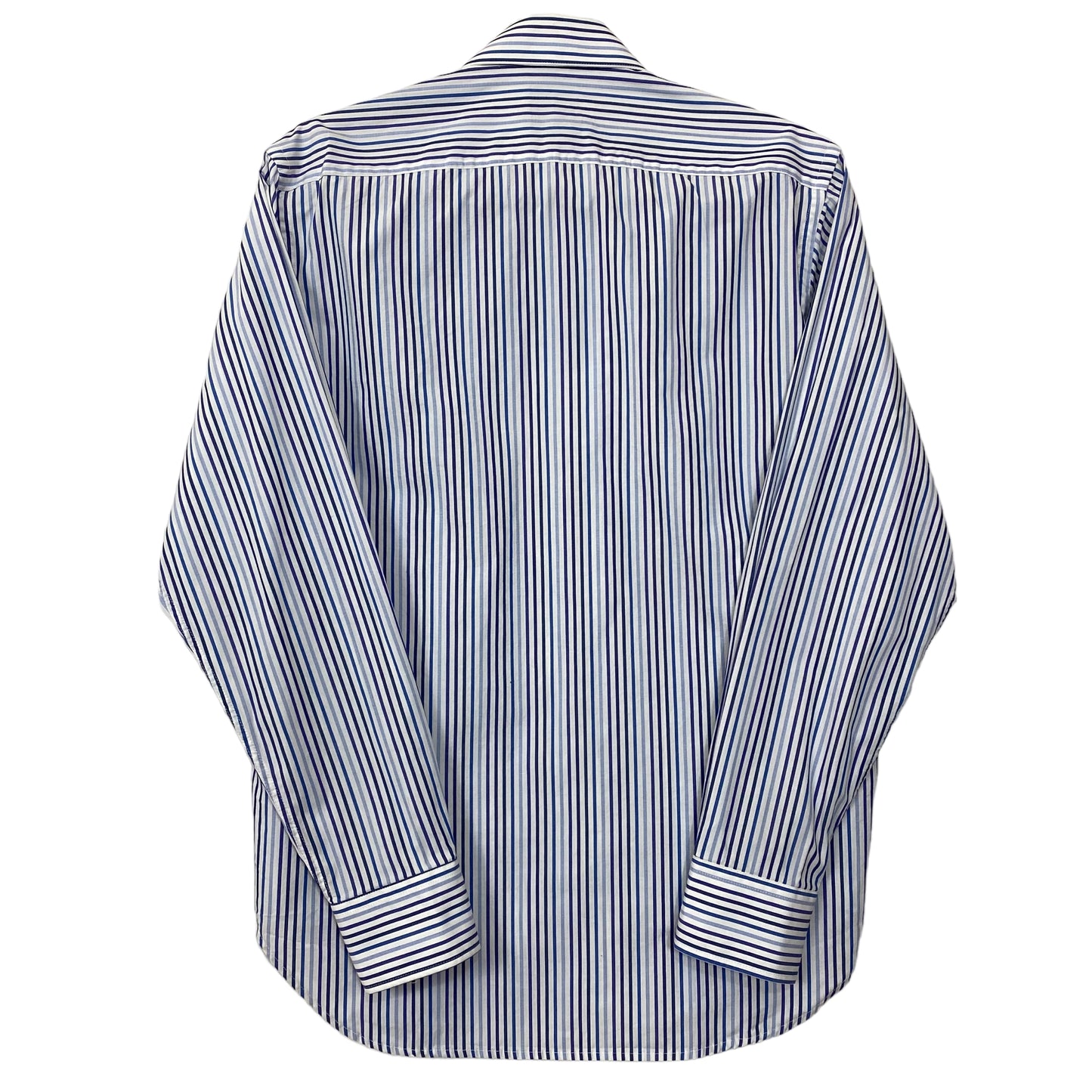 Tailorbyrd Blue Striped Long Sleeve Dress Shirt Size M