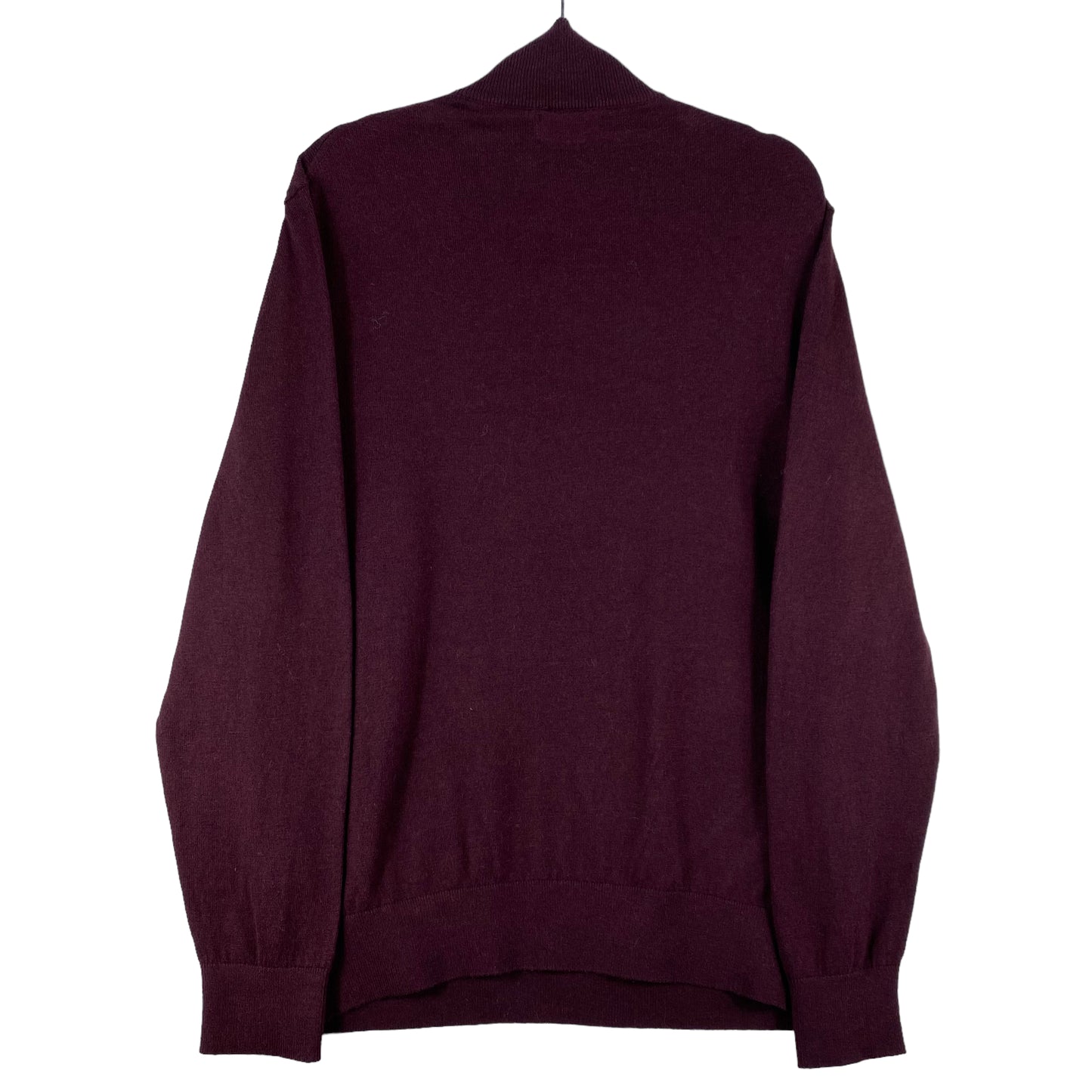 Nautica Maroon Brown Quarter Zip Light Knit Sweater Size M