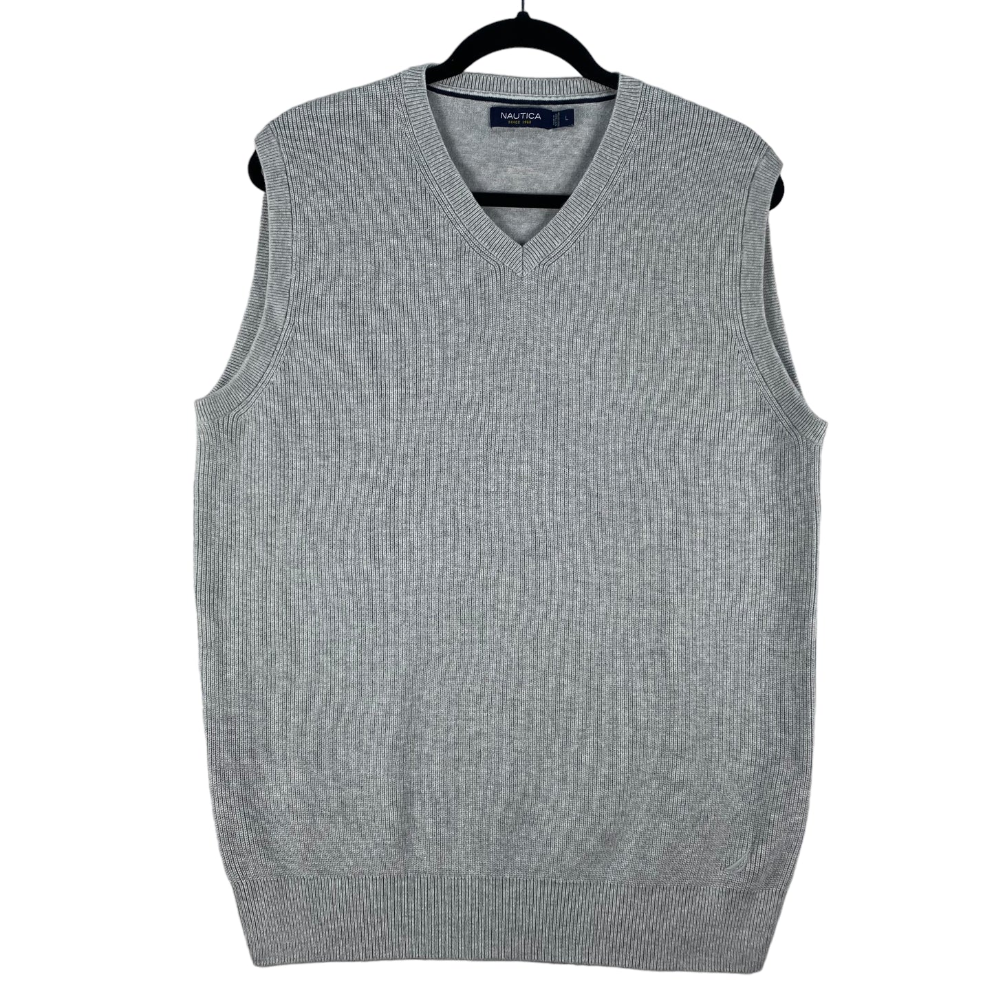 Nautica Light Grey Knit Vest Size L