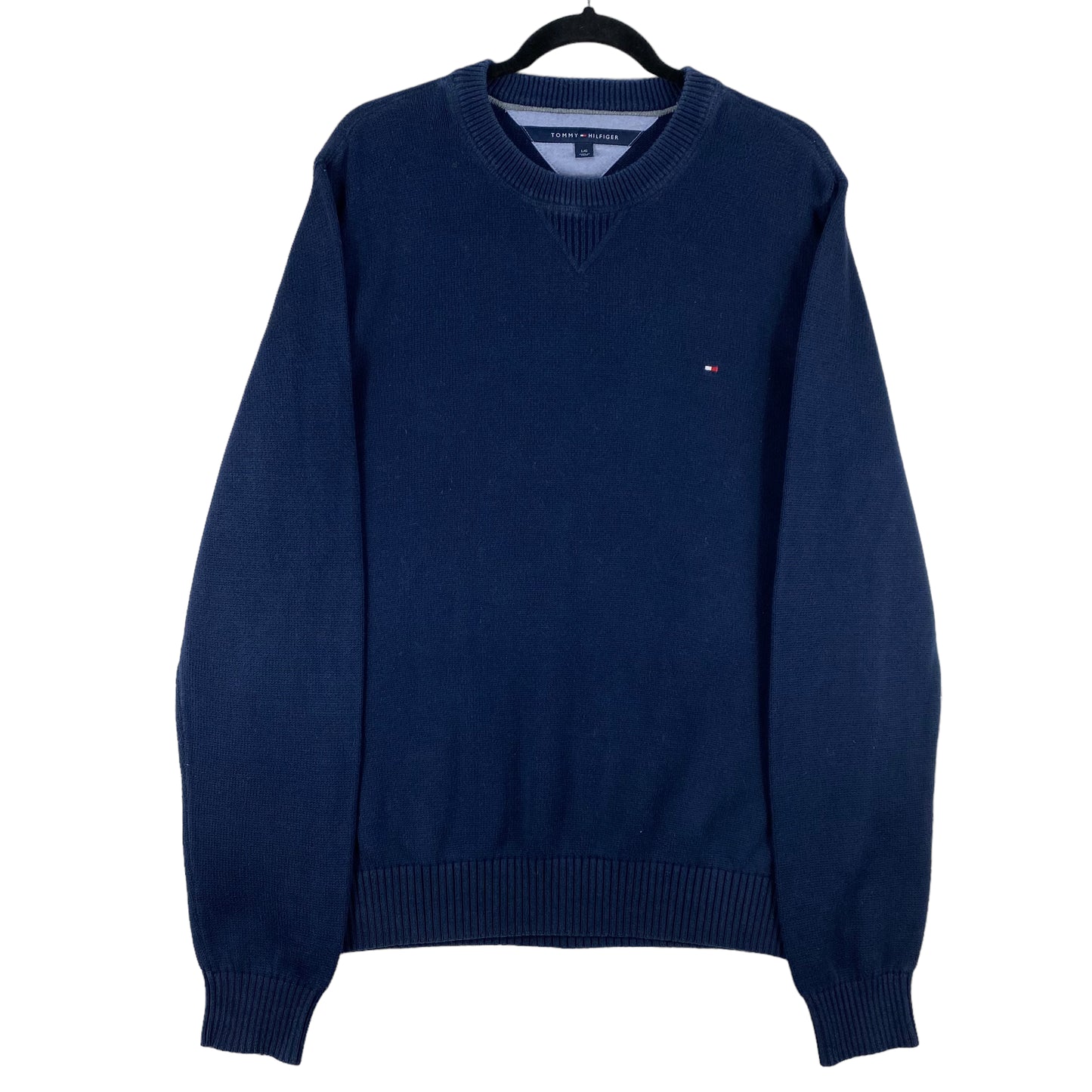 Tommy Hilfiger Dark Blue Crewneck Knit Sweater Size L