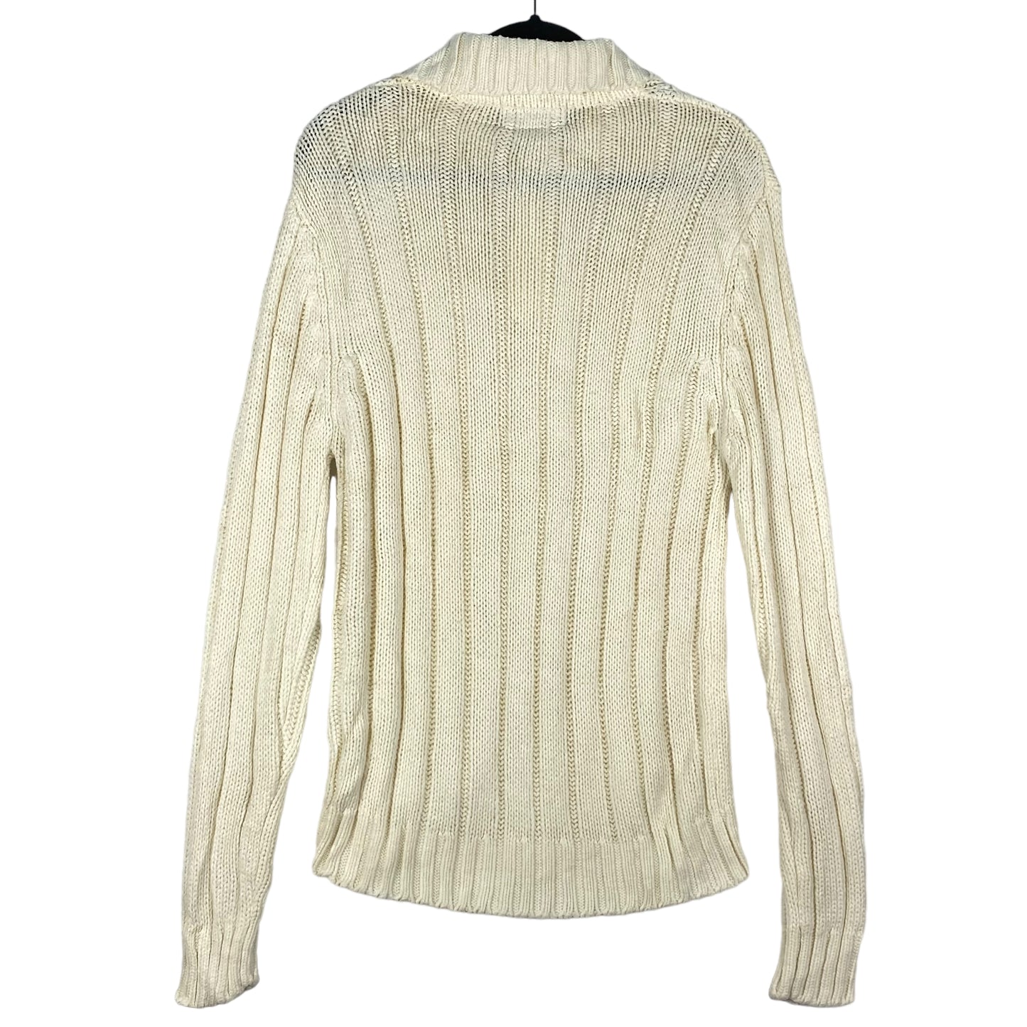 Vintage Sears Sportwear 90's Cream White Arylic Knit Sweater Size M