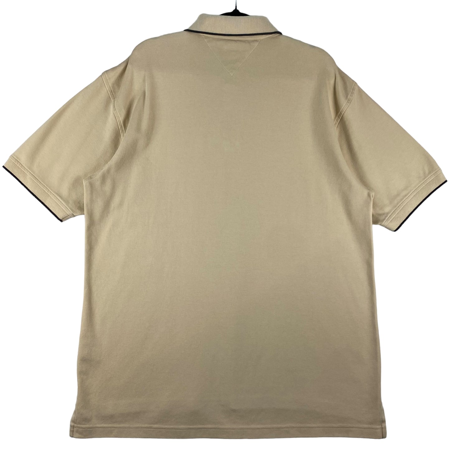 Vintage Tommy Hilfiger Light Brown Stretch Cotton Polo Shirt Size L