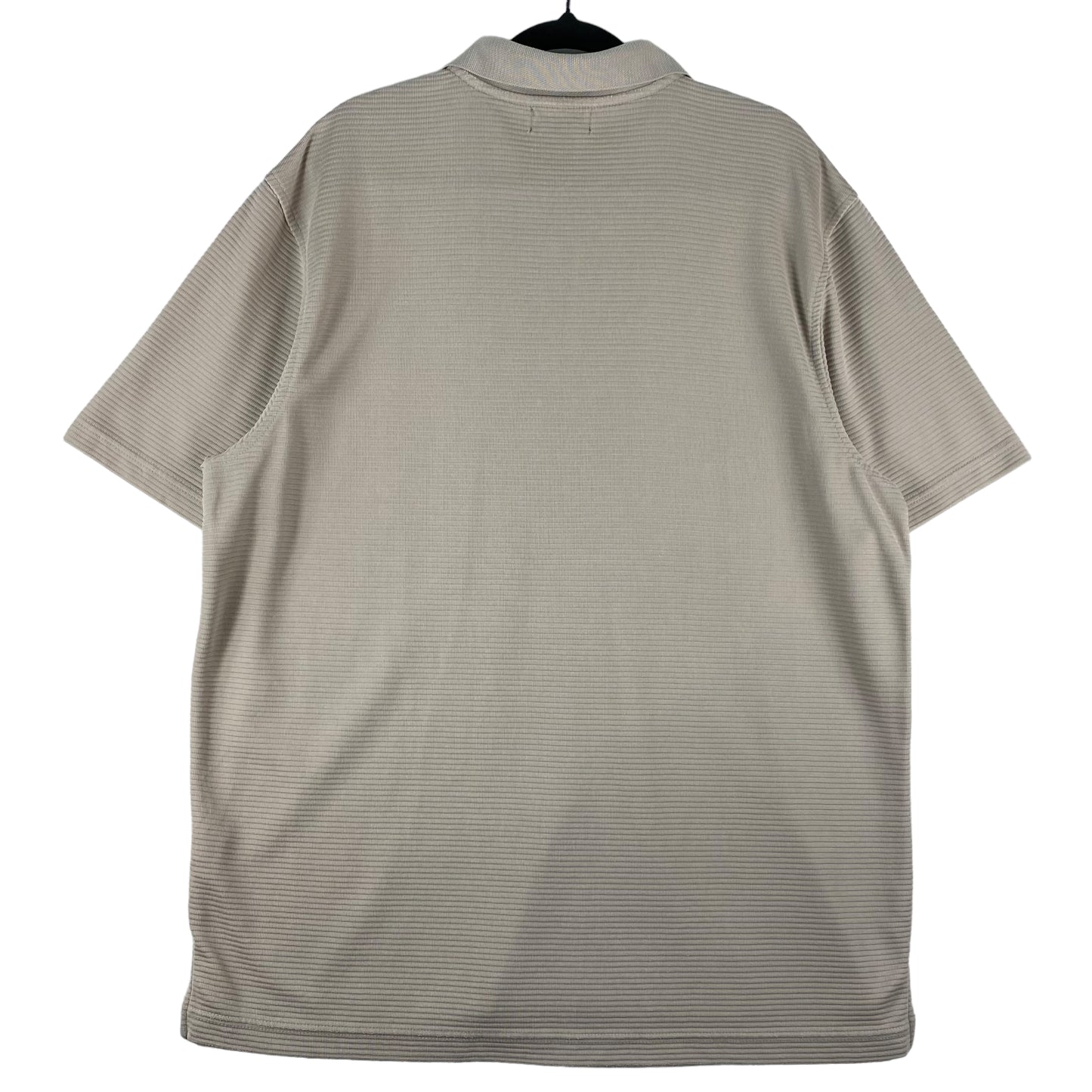 Vintage Calvin Klein 2000's Light Brown Textured Polo Shirt Size L