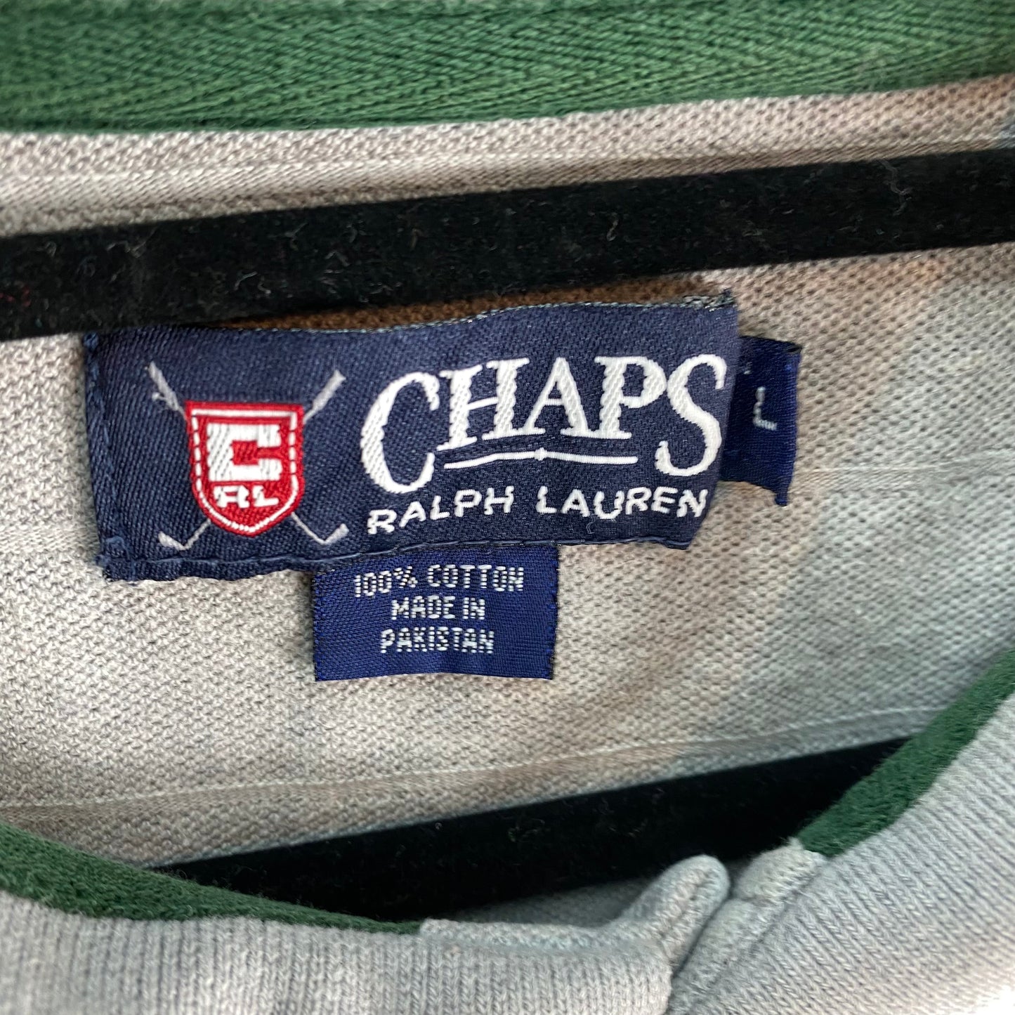 Vintage Ralph Lauren Chaps Golf 90's Textured Cotton Polo Shirt Size L