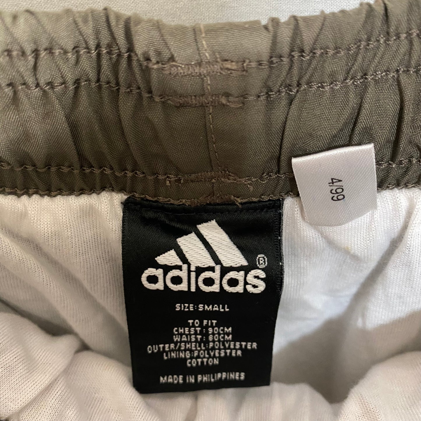 Vintage Adidas 90's Olive Green Basic Track Pant Bottoms Size S