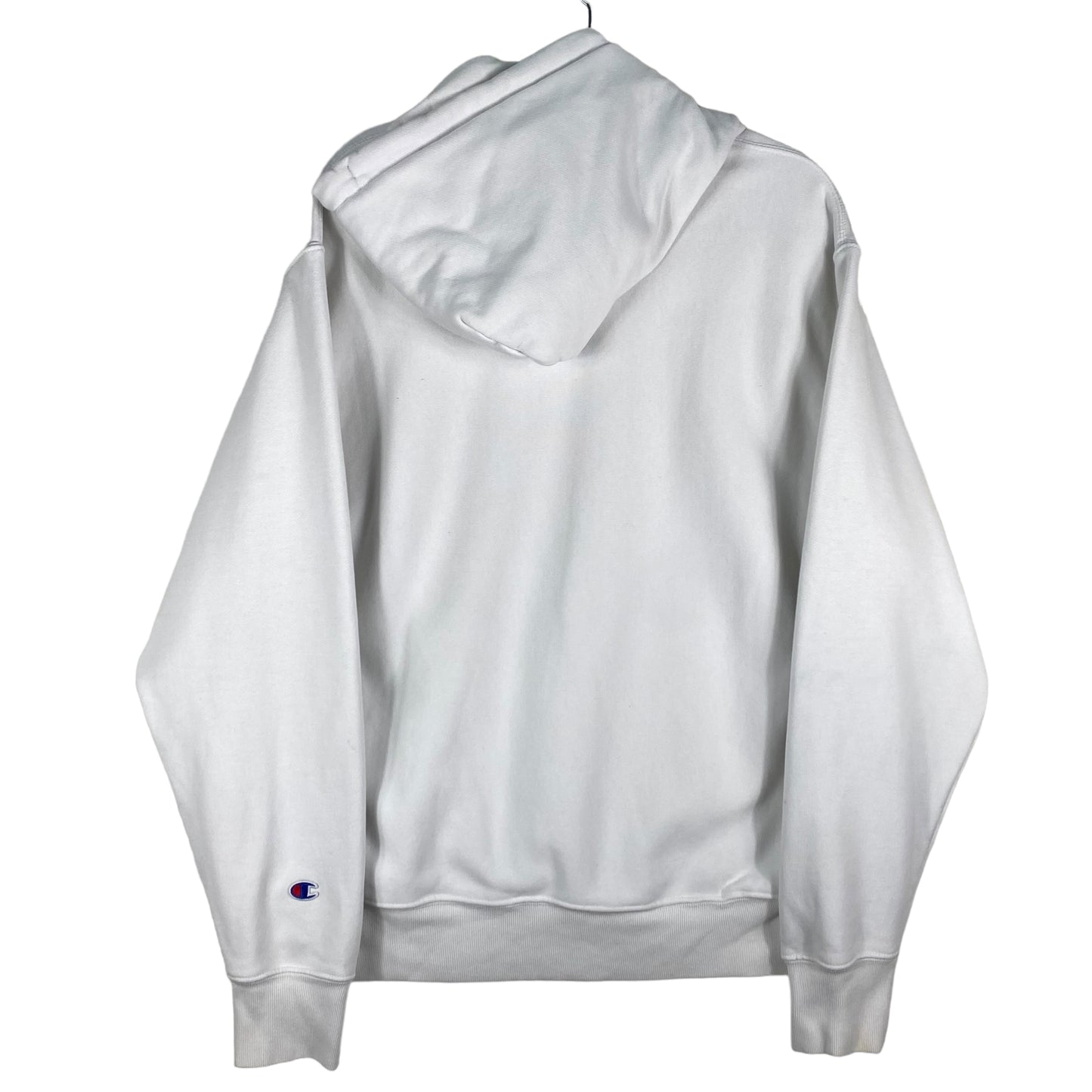 Champion Reverse Weave White Heavy Cotton Hoodie Size L