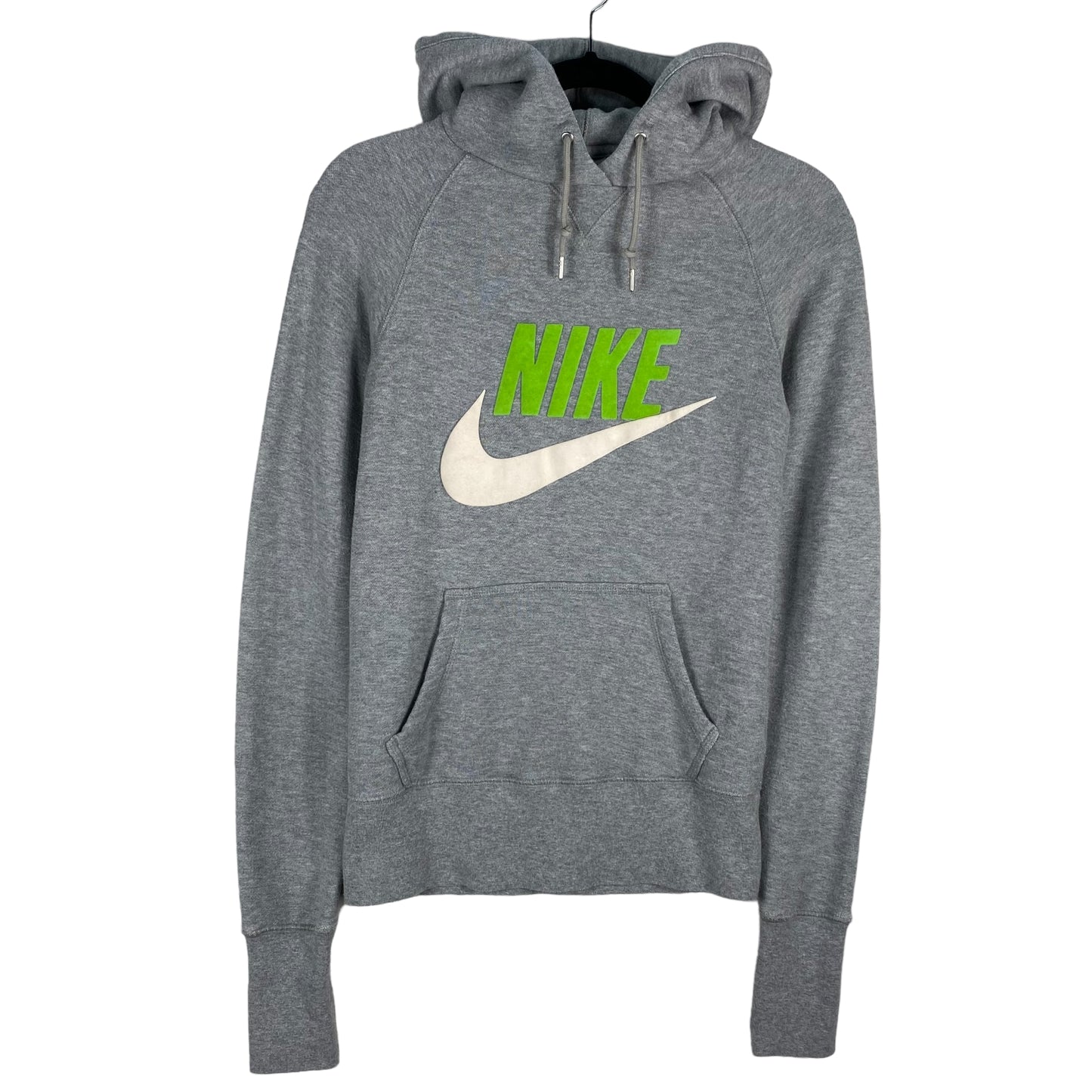 Vintage Nike 2000's Womens Grey Felt Textured Hoodie Size S