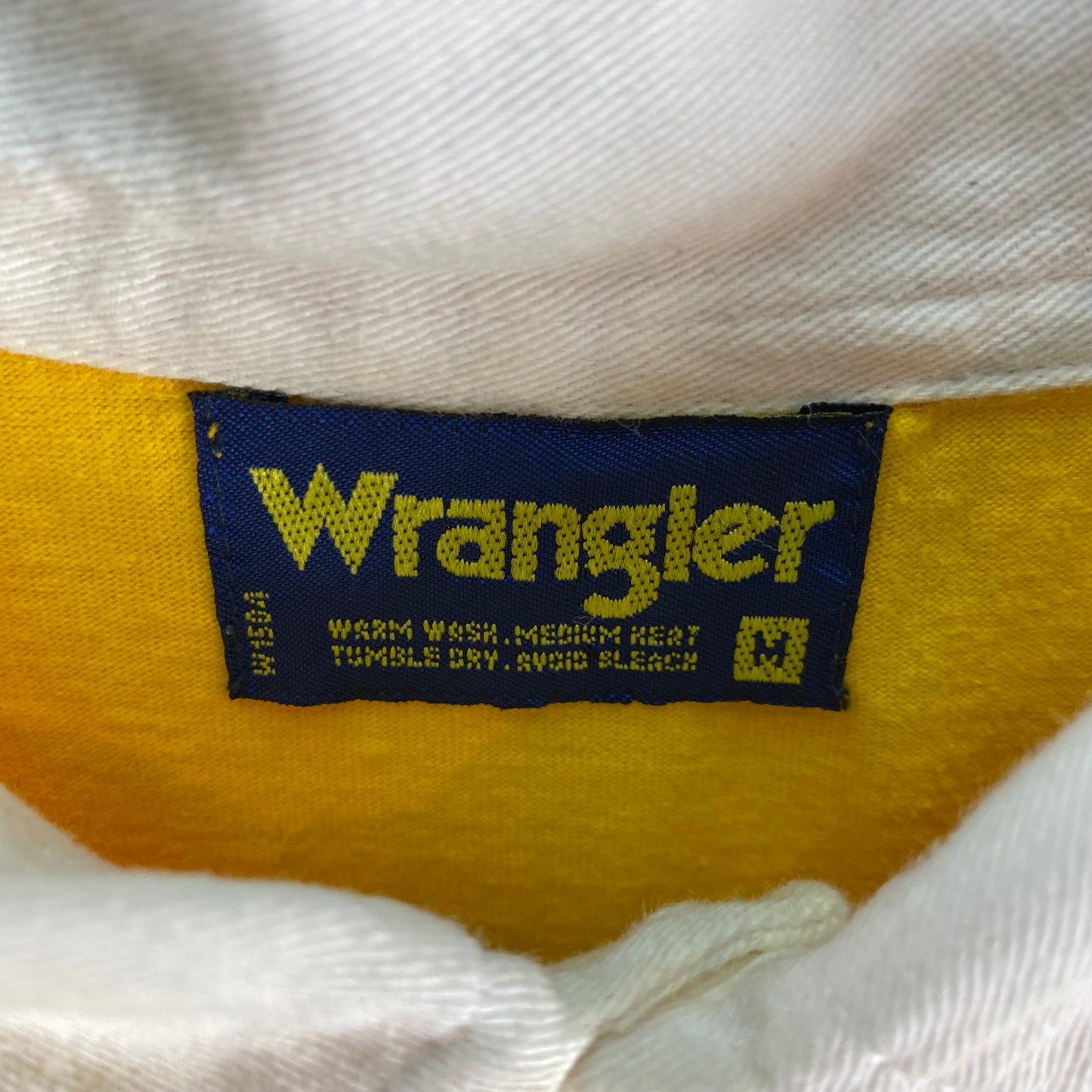 Vintage Wrangler 80's Yellow Cotton Polo Shirt Size M