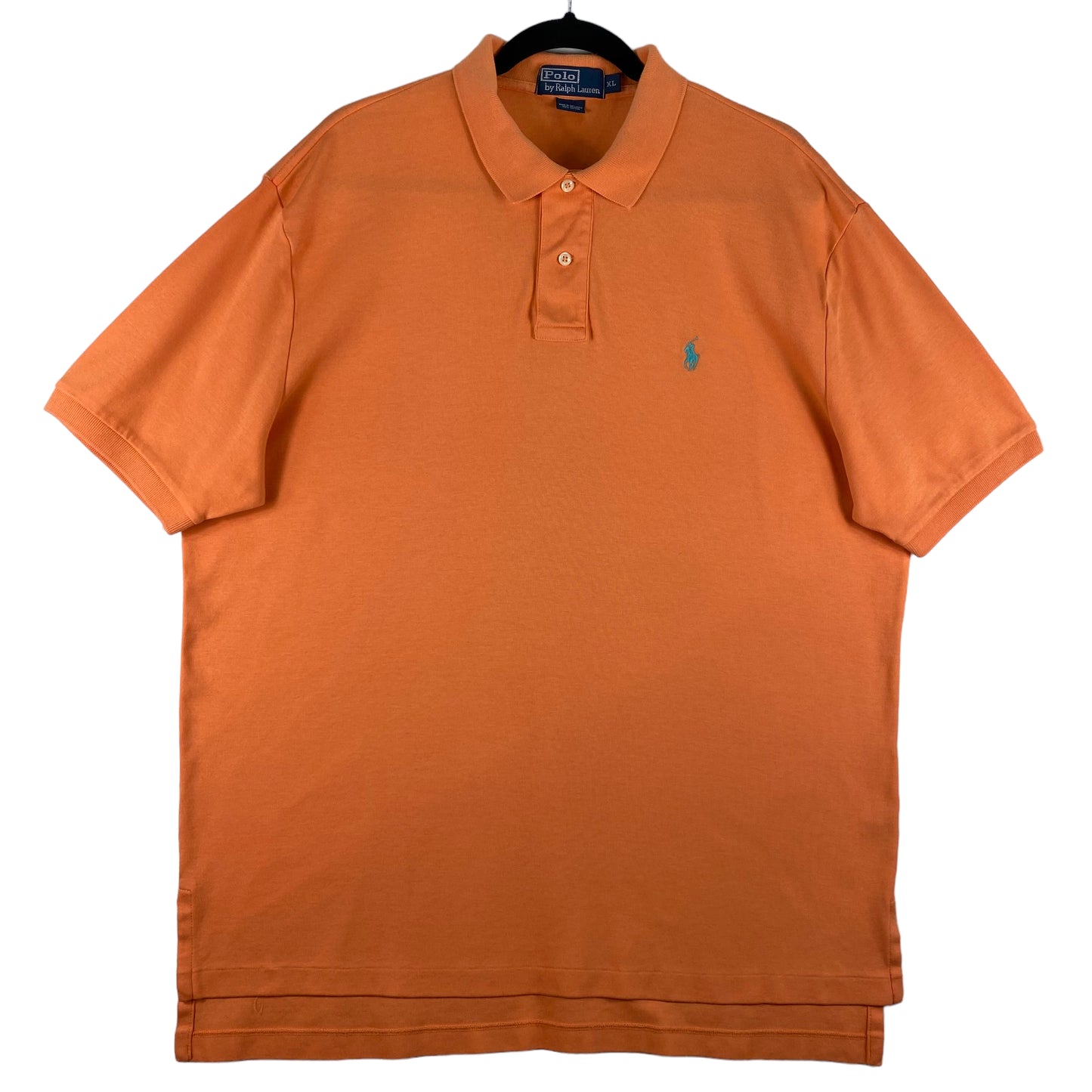Vintage Polo Ralph Lauren 90's Orange Stretch Cotton Polo Shirt Size XL
