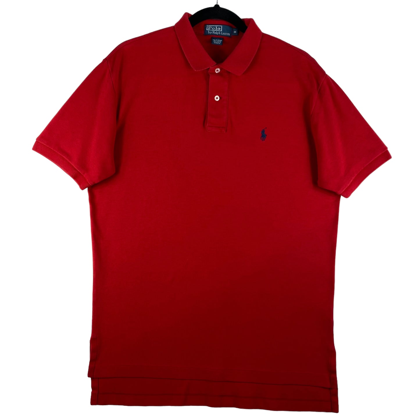 Vintage Polo Ralph Lauren Red Stretch Cotton Polo Shirt Size M