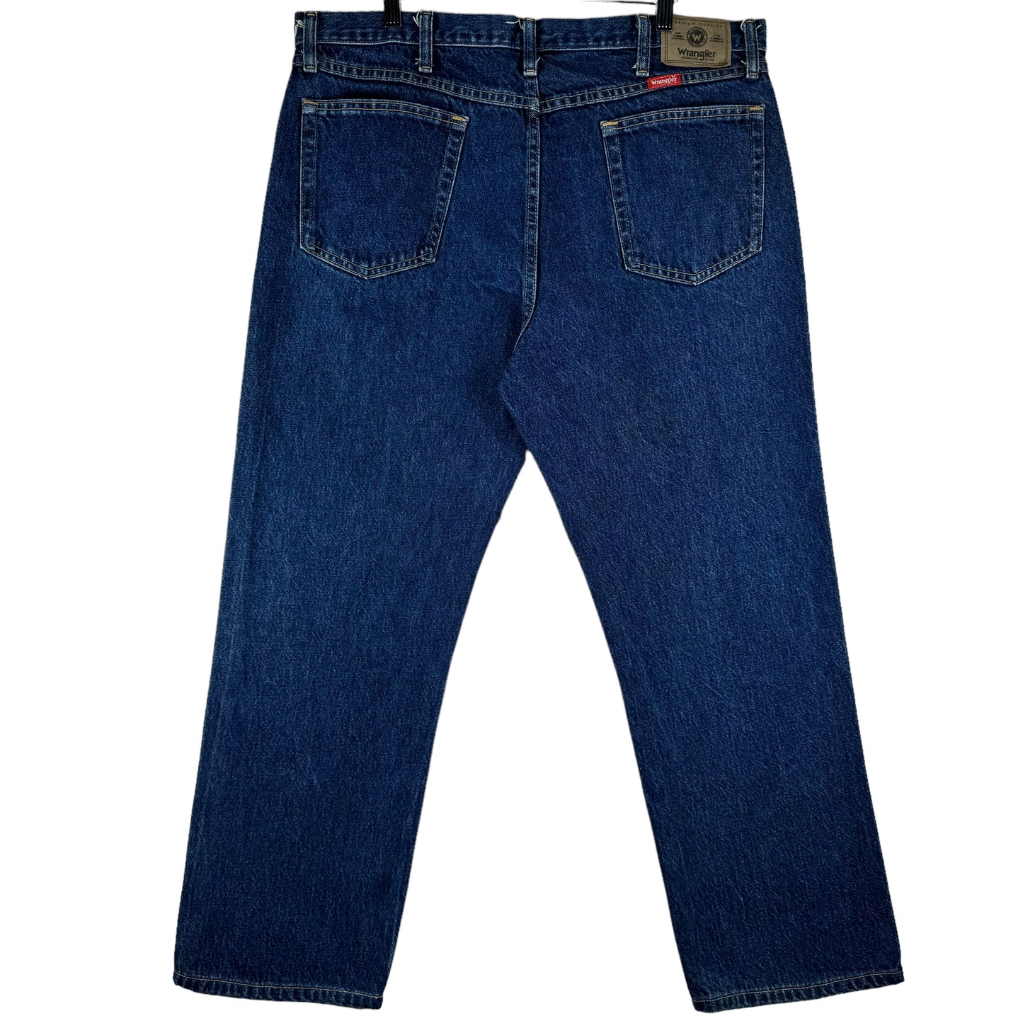 Vintage Wrangler Jeans 2000's Dark Blue Classic Heavy Rigid Denim Bottoms W38