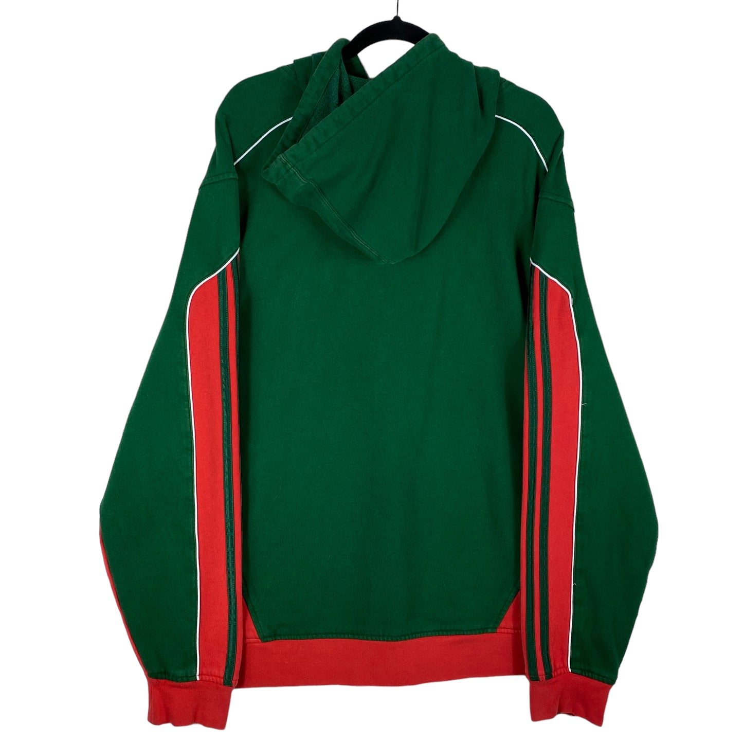 Vintage Adidas 2000's Milwaukee Bucks Green Red Embroidered Hoodie Size XL