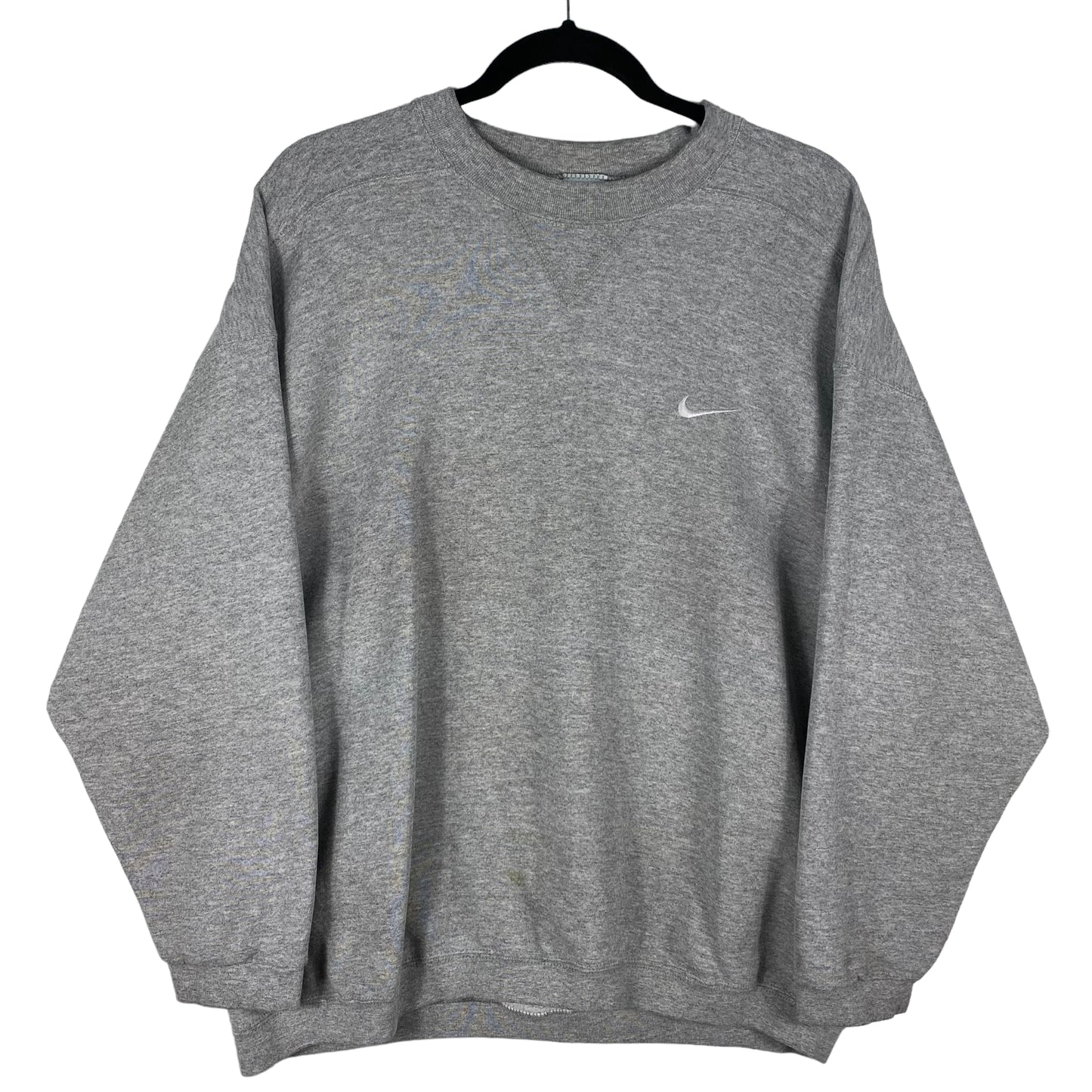 Vintage Nike 90's Womens Light Grey USA Made Basic Sweater Size M