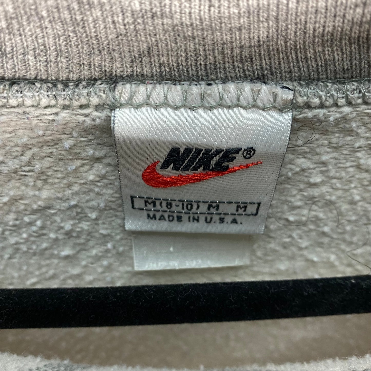 Vintage Nike 90's Womens Light Grey USA Made Basic Sweater Size M