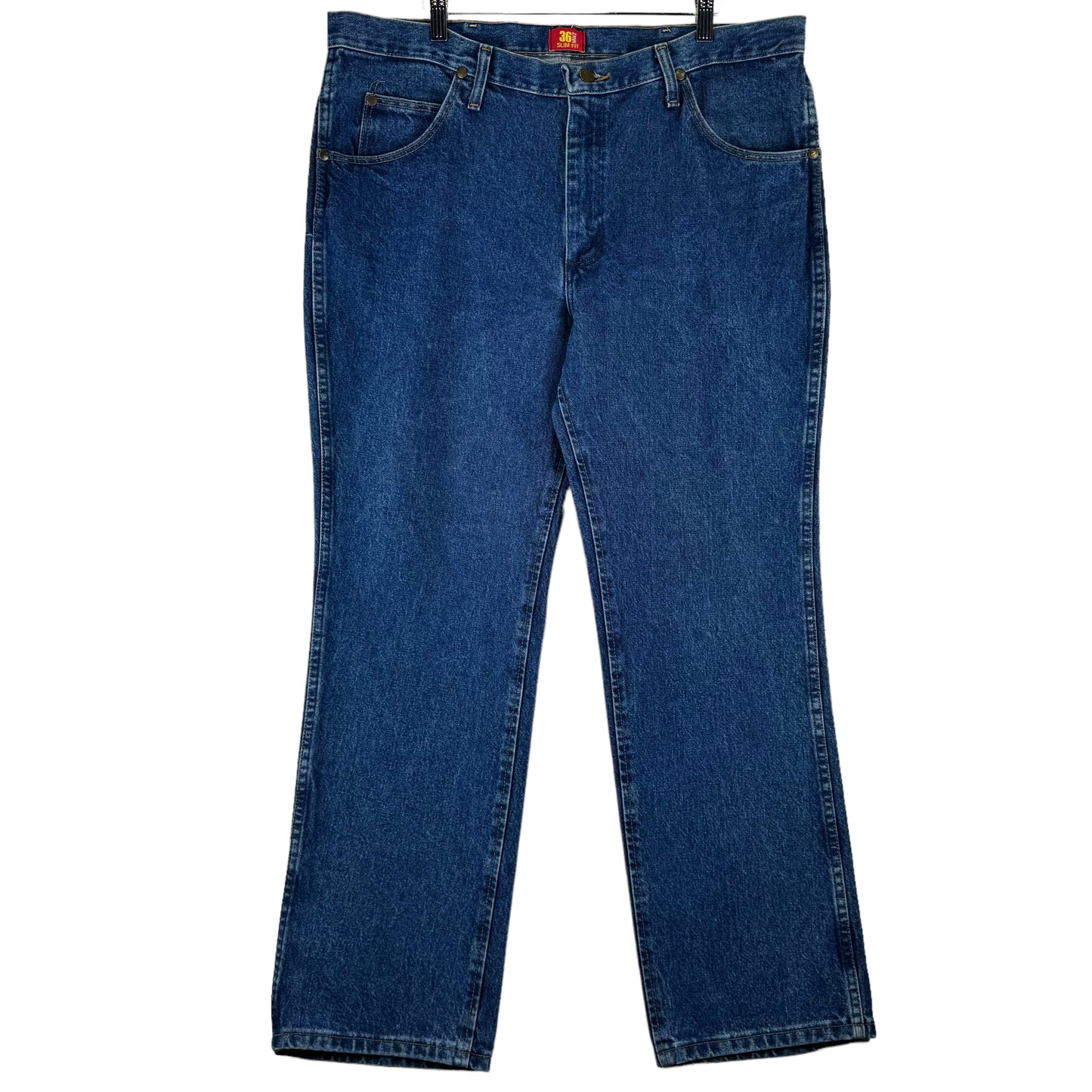 Vintage Wrangler Jeans 90's Blue Heavy Rigid Cowboy Denim Bottoms W38
