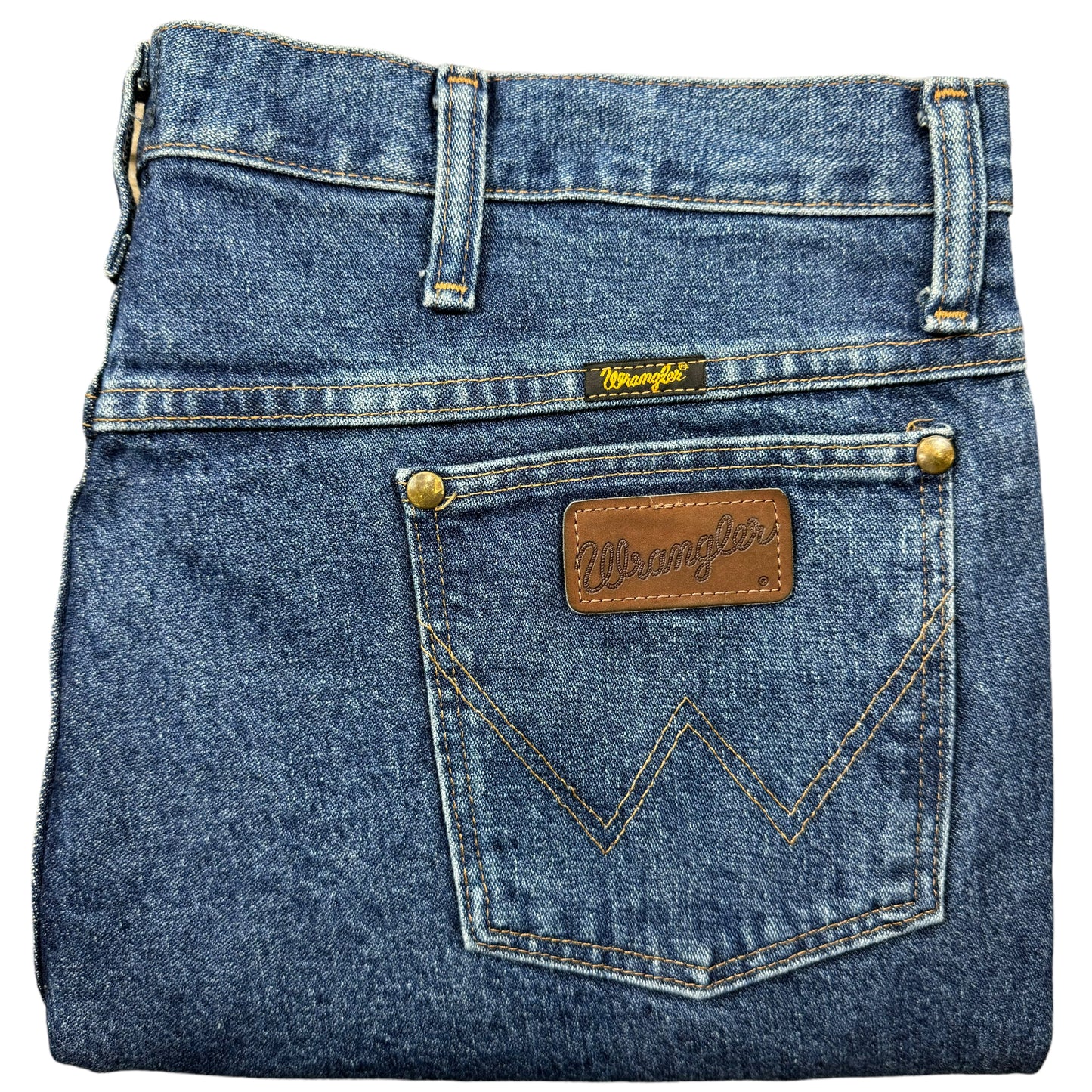 Vintage Wrangler Jeans 90's Blue Heavy Rigid Cowboy Denim Bottoms W38