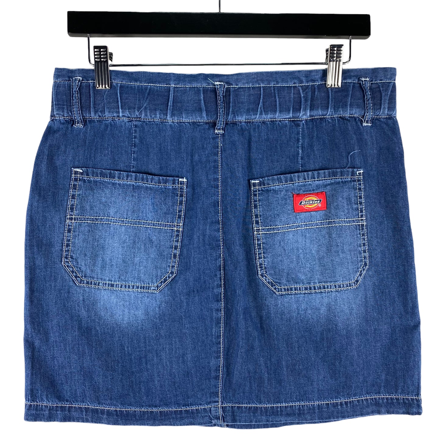 Dickies Womens Dark Blue Lightweight Chambray Skirt W32