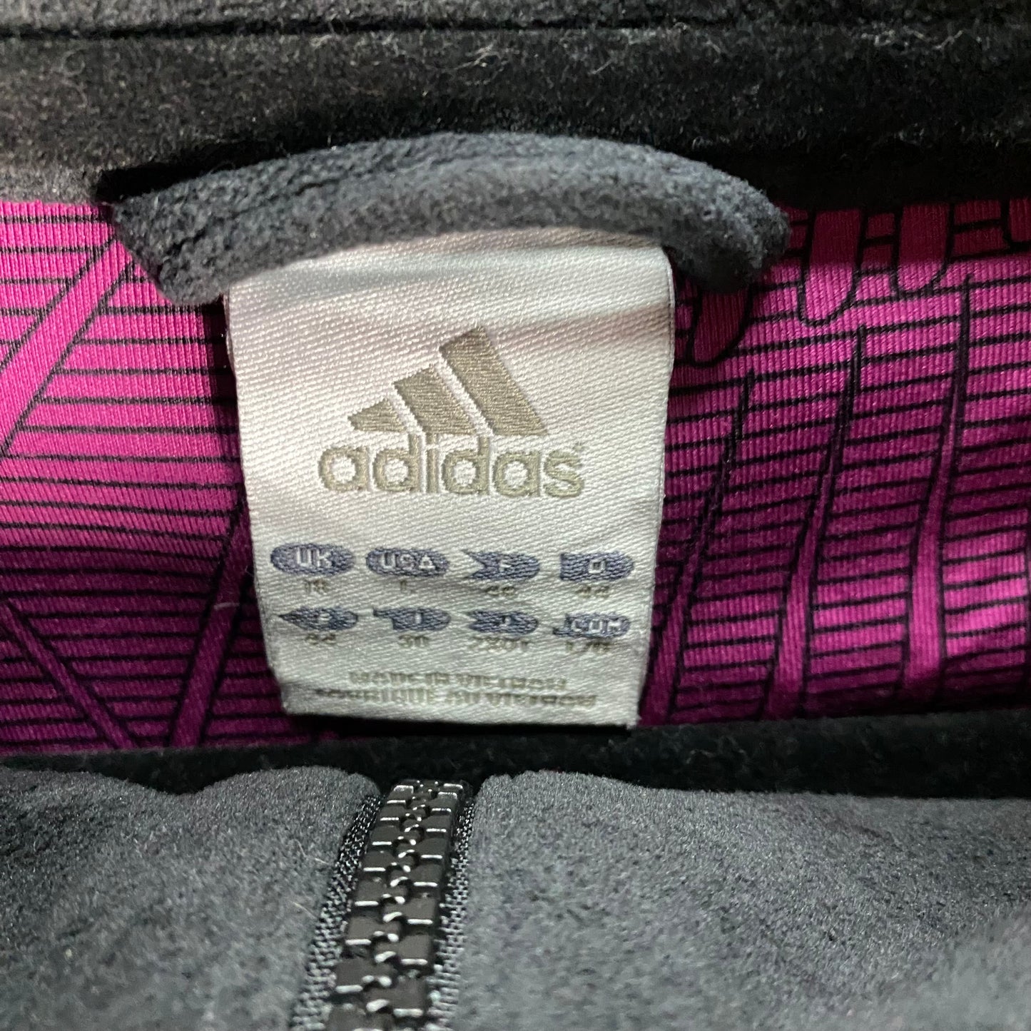 Vintage Adidas 2000's Womens Black Full Zip Fleece Jacket Size L