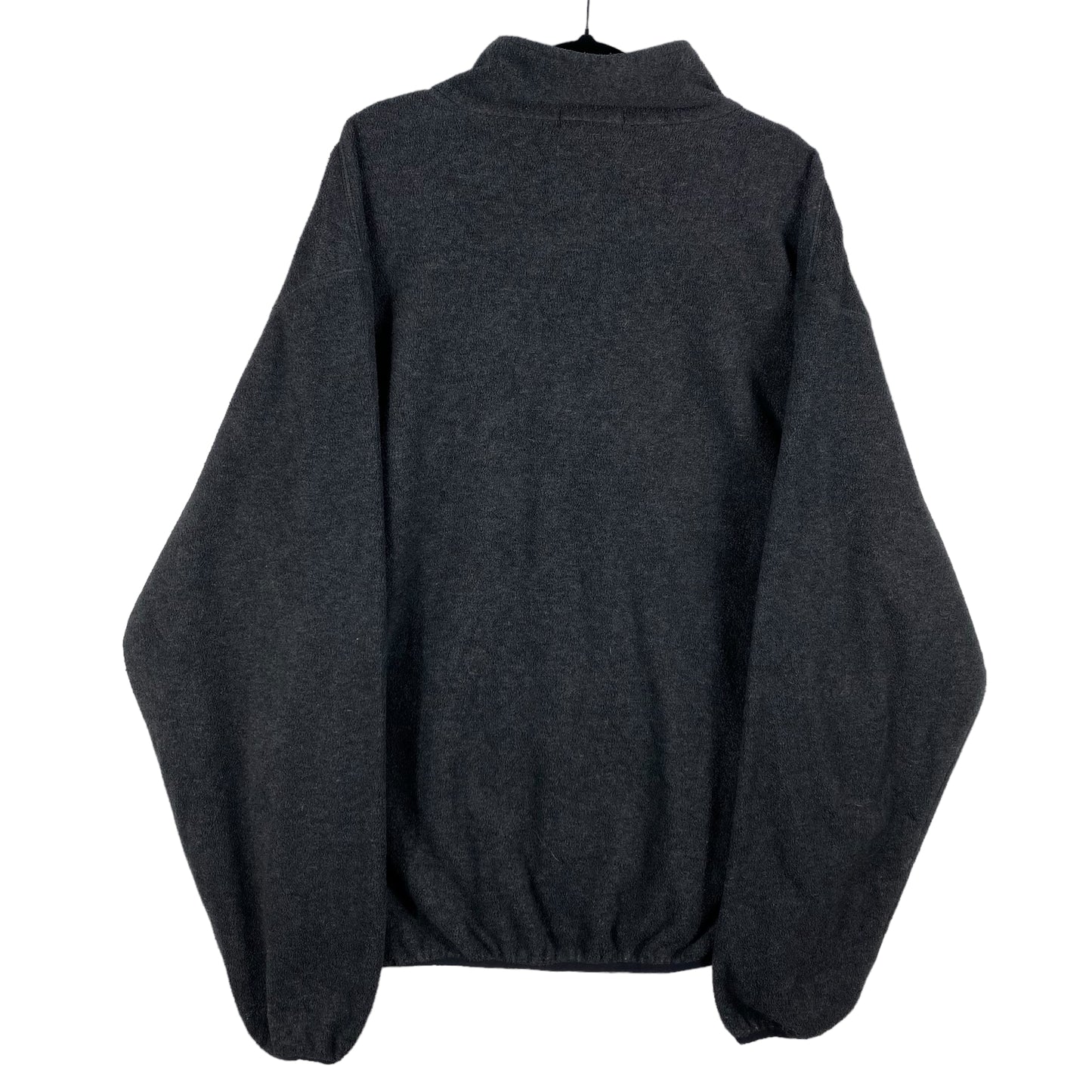 Vintage Nautica 90's Dark Grey USA Made Quarter Zip Fleece Sweater Size XL