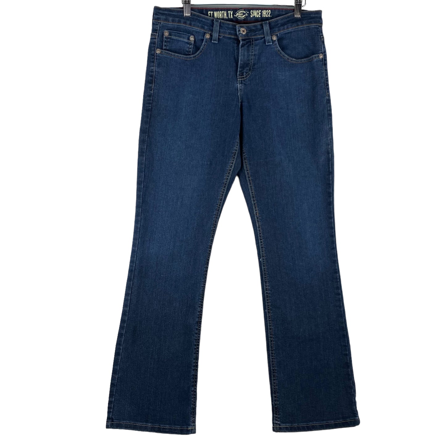 Dickies Jeans Womens Dark Blue Stretch Bootcut Denim Bottoms W32