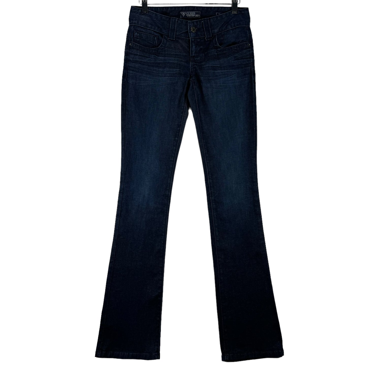 Guess Jeans Womens Dark Blue Extra Skinny Bootcut Denim Bottoms W26