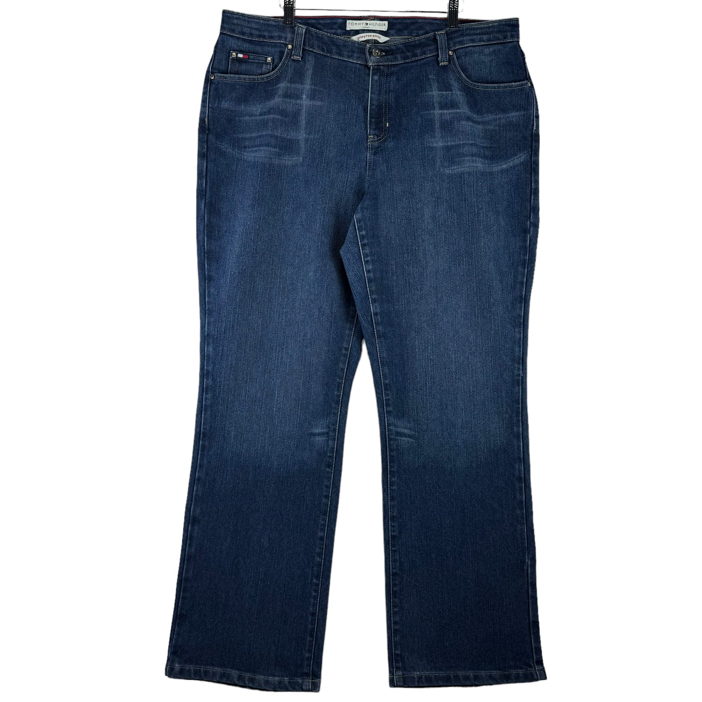 Vintage Tommy Hilfiger Jeans 90's Womens Dark Blue Heavy Hipster Boot Denim W38