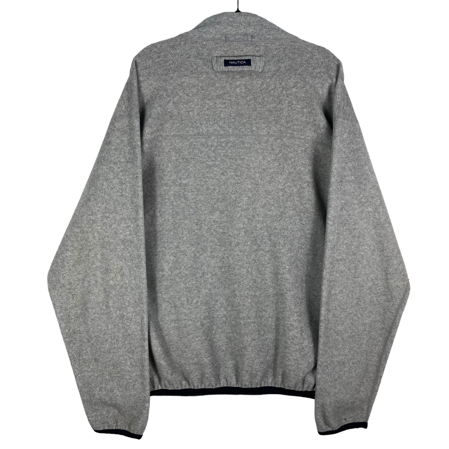 Vintage Nautica 2000's Grey Quarter Zip Fleece Sweater Size L