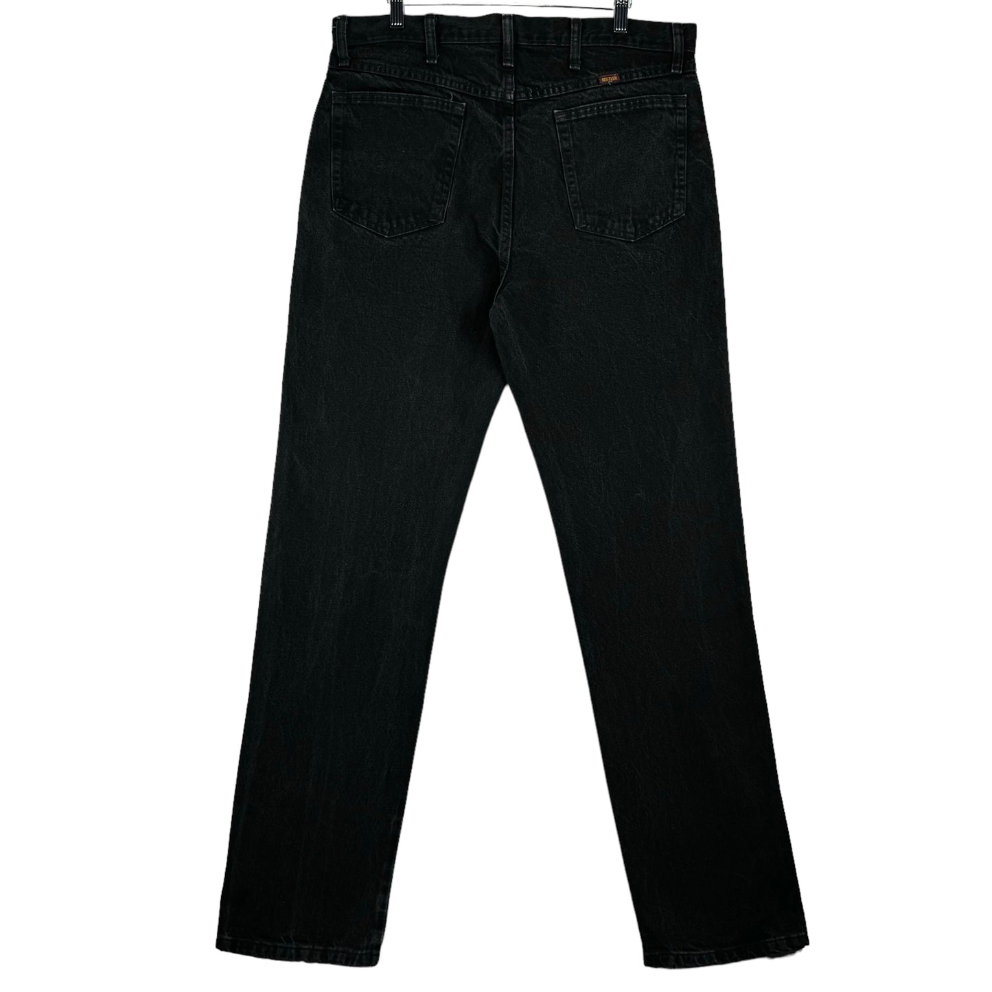 Vintage Rustler Jeans 90's Black Classic Heavy Rigid Denim Bottoms W36