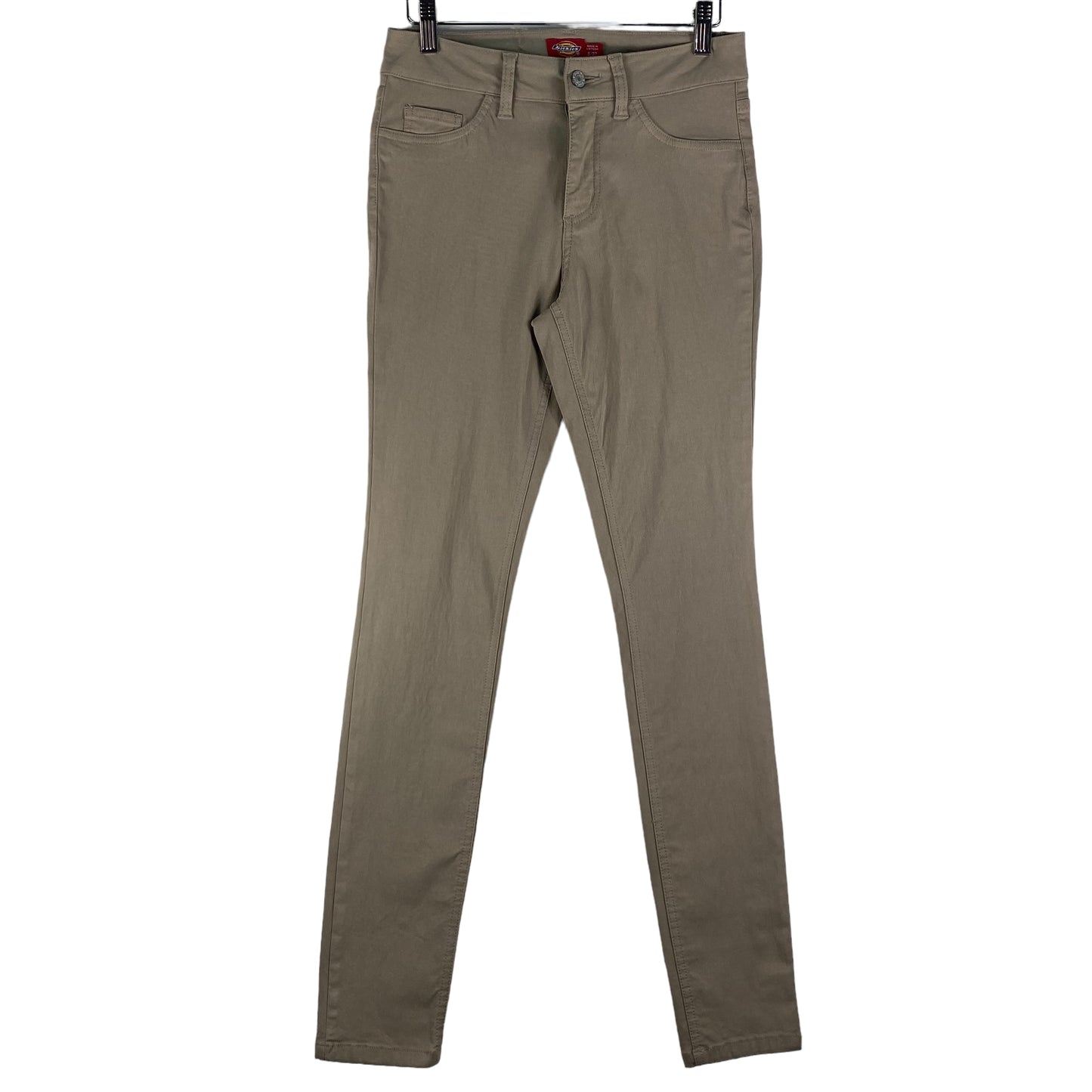 Dickies Womens Light Brown Skinny Extra Stretchy Denim Bottoms W27