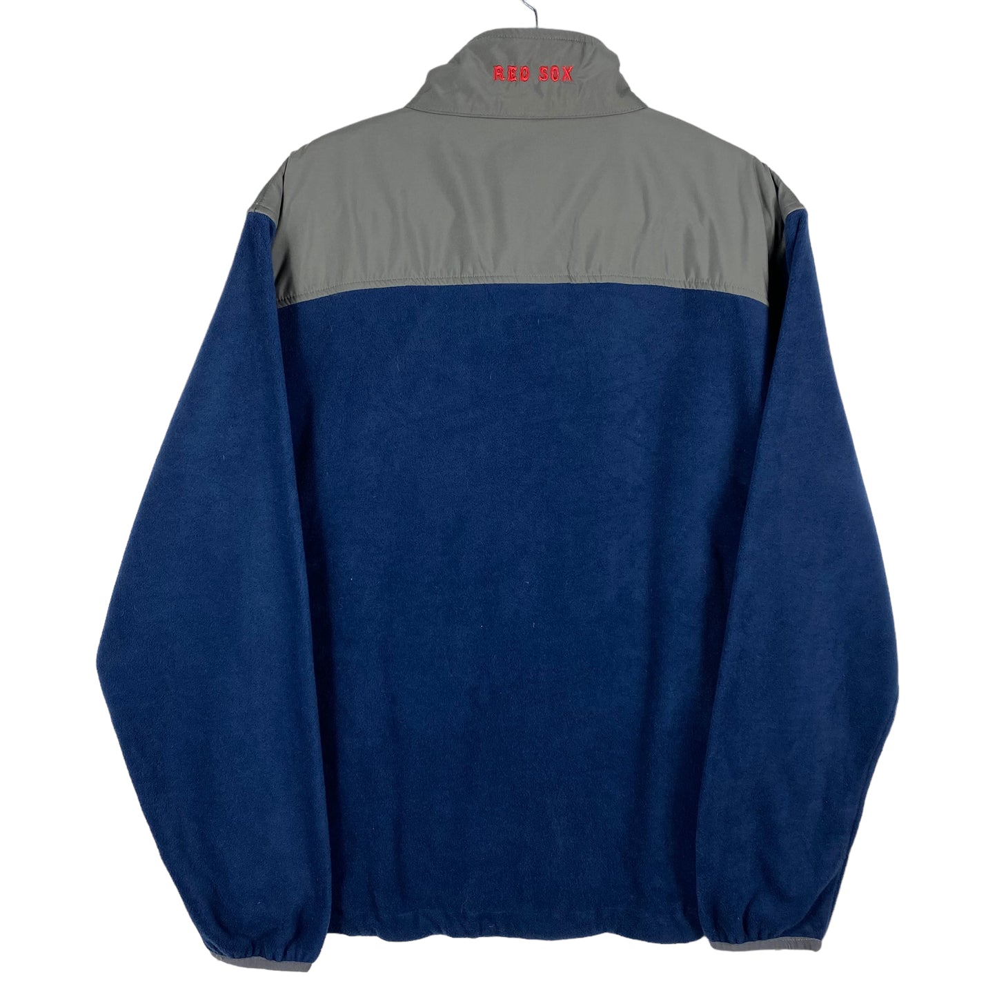 Majestic MLB Boston Red Sox Dark Blue & Grey Fleece Hybrid Jacket Size L