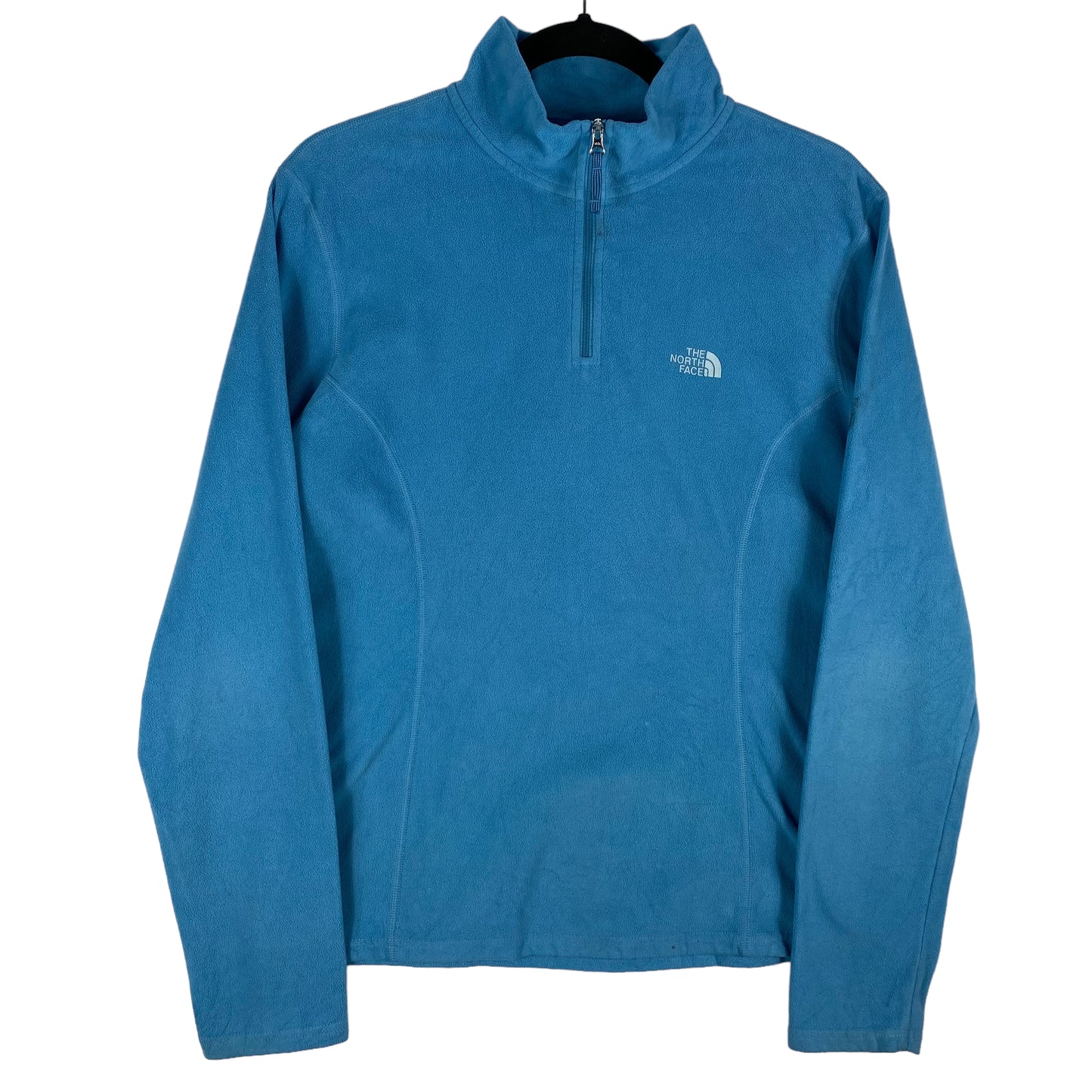 The North Face Womens Blue Light Quarter Zip Fleece Sweater Size L