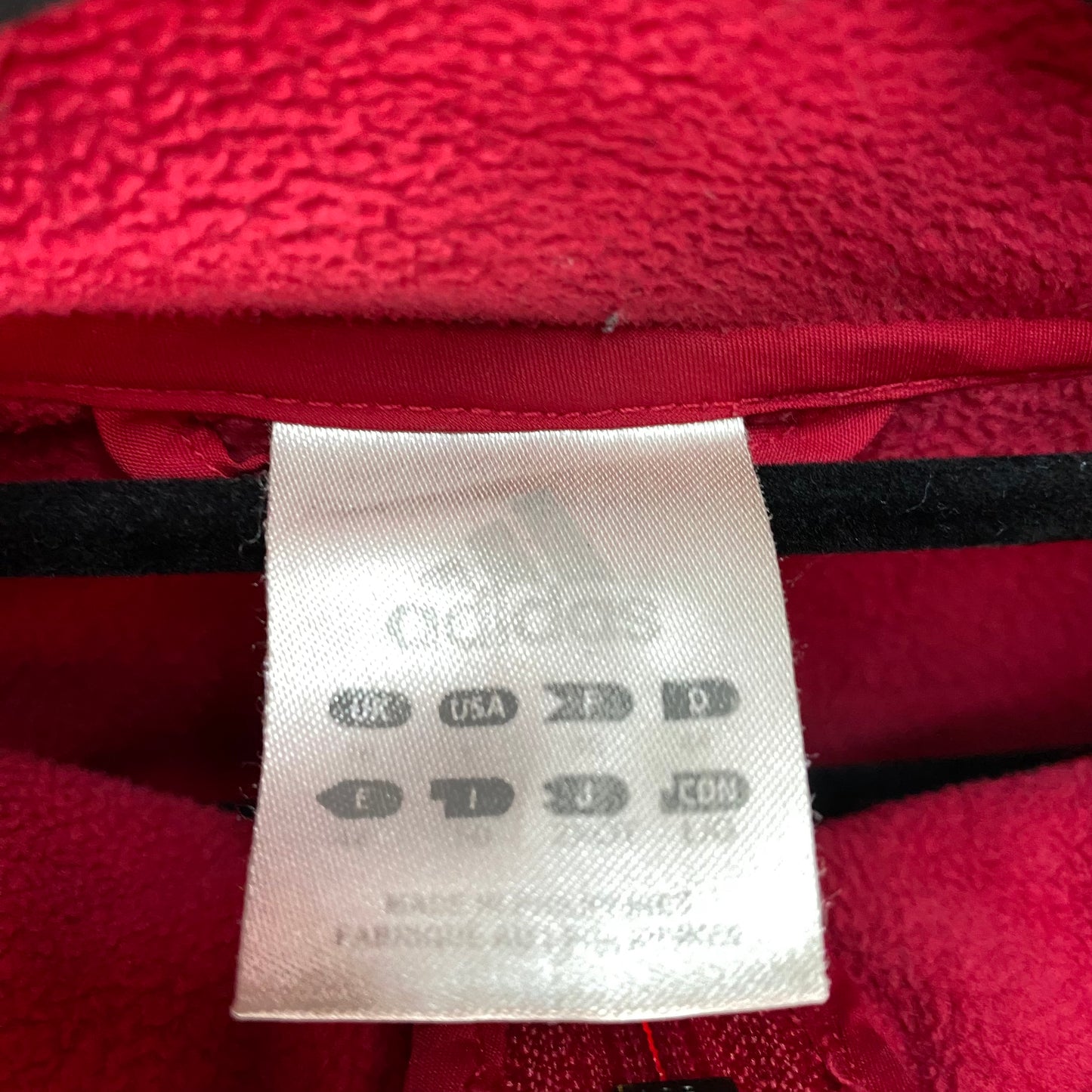 Vintage Adidas 2000's Womens Dark Pink Fleece Jacket Size L