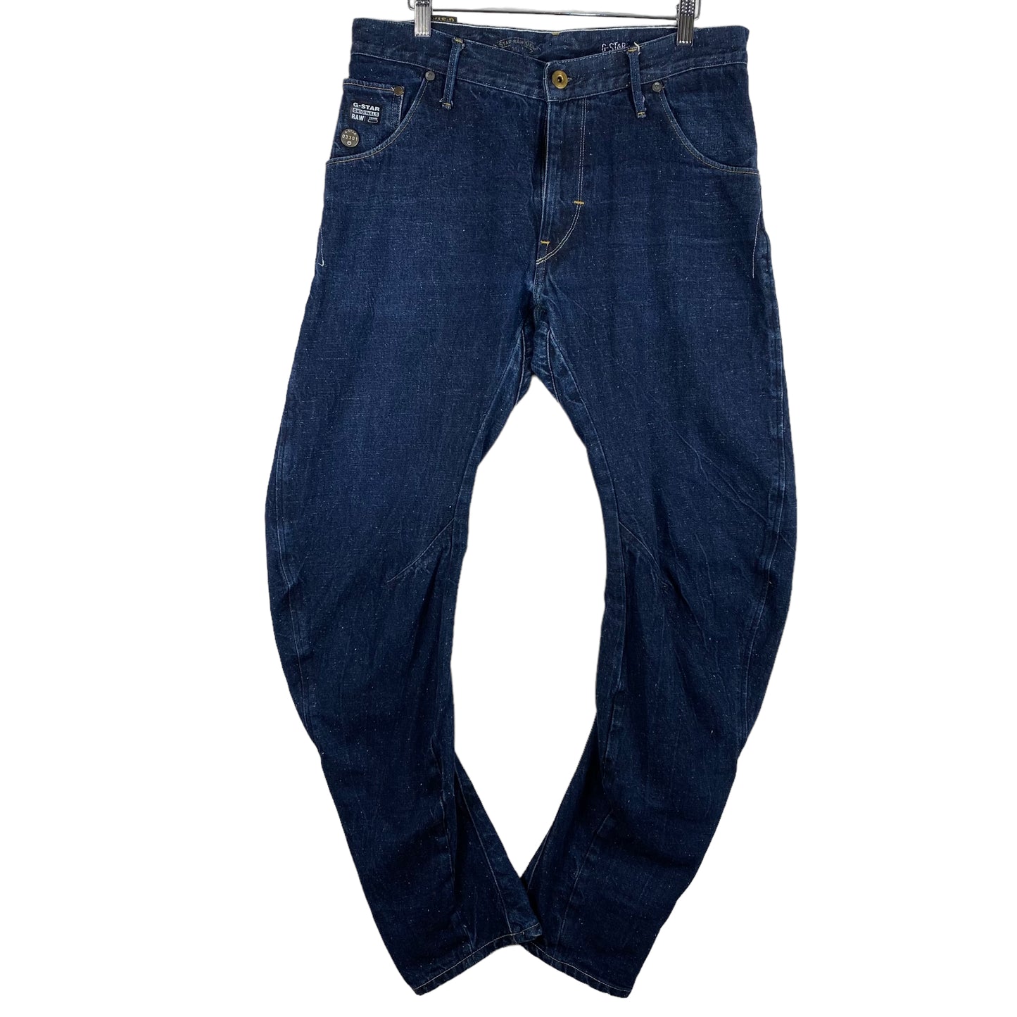 G Star Raw Jeans Dark Blue 3D Fit Tapered Leg Denim Bottoms W32