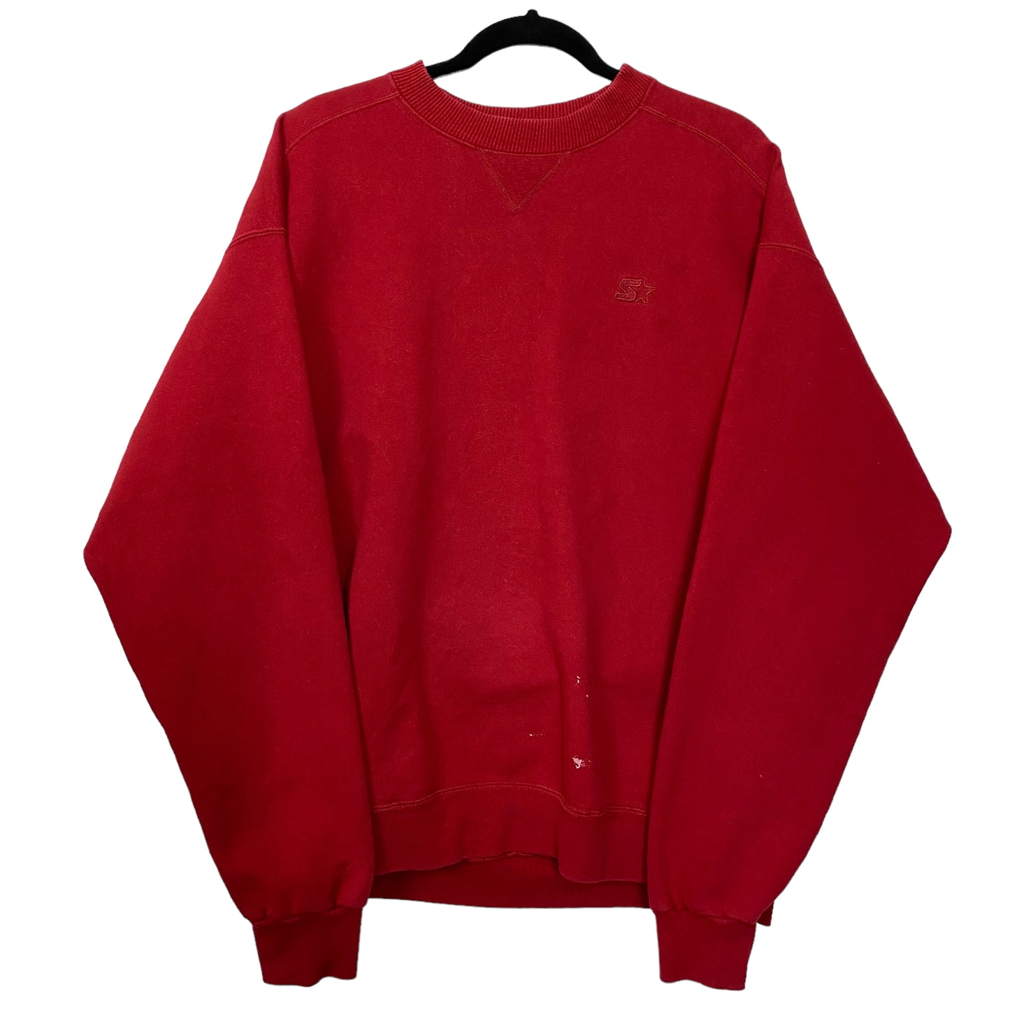 Vintage Starter Pro 80 Red Basic Cotton Pullover Crewneck Sweater Size M