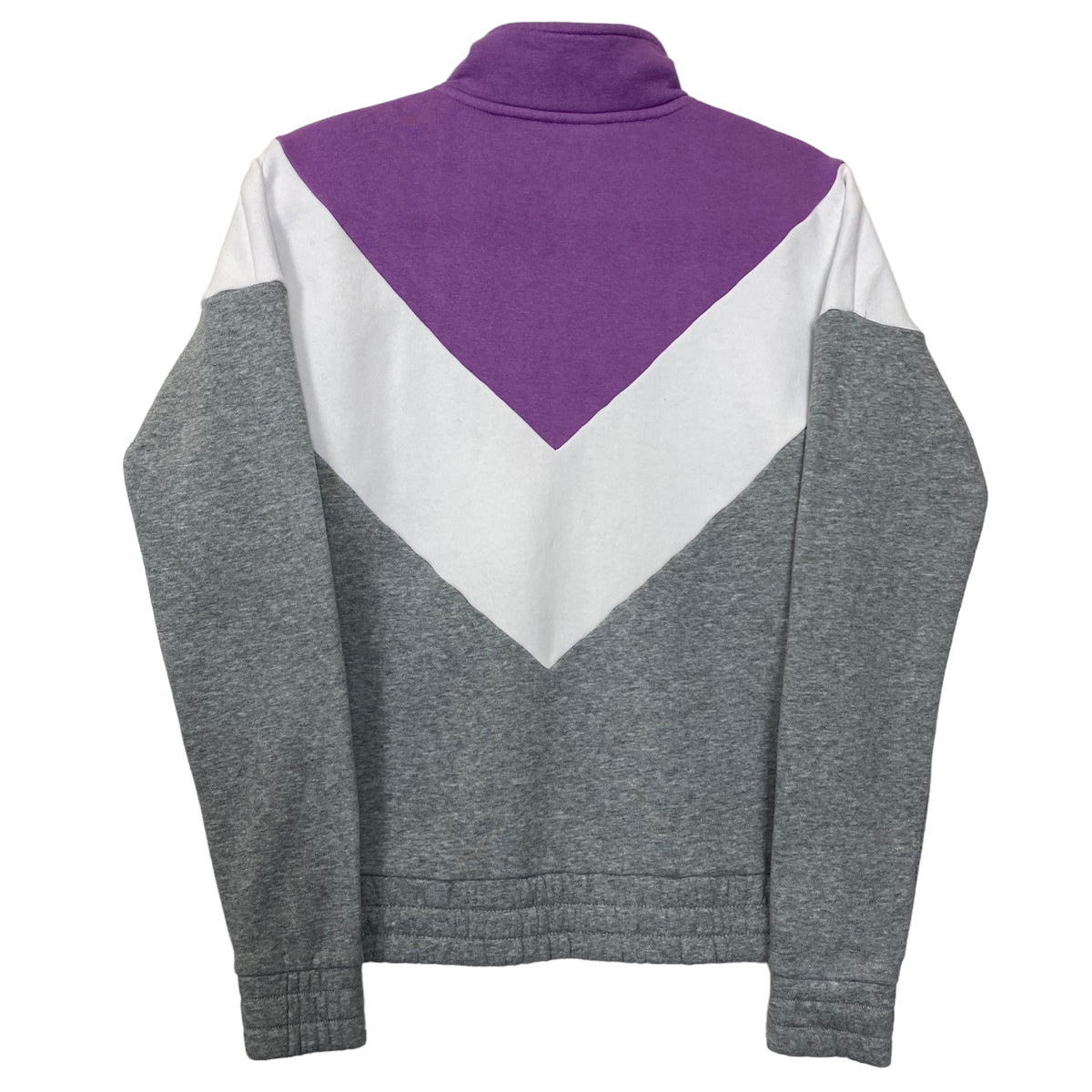 FILA Womens Purple & Grey Quarter Zip Fleece Sweater Size S