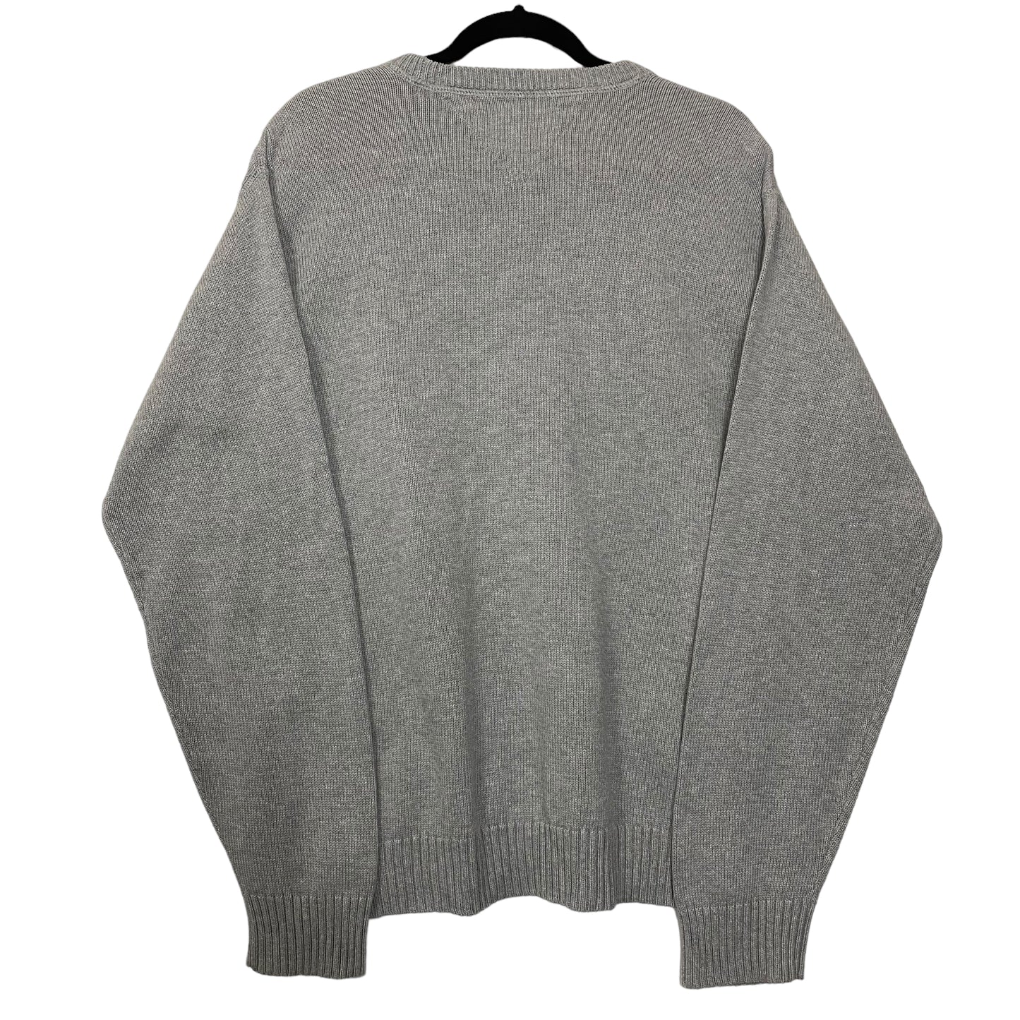 Vintage Tommy Hilfiger 2000's Light Grey Pullover Crewneck Knit Sweater Size XL