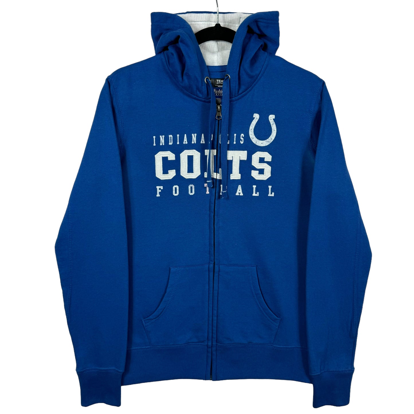 NFL Team Apparel Womens Blue Indianapolis Colts Full Zip Cotton Hoodie Size M