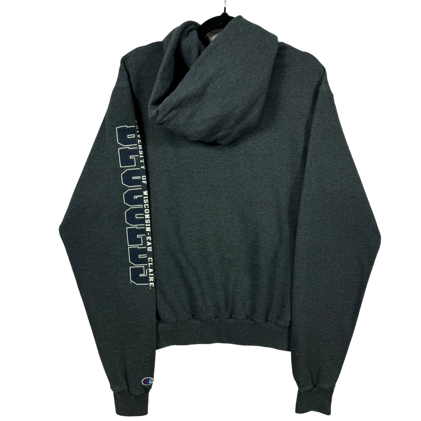 Champion Dark Grey University of Wisconsin Eau Claire Cotton Hoodie Size S