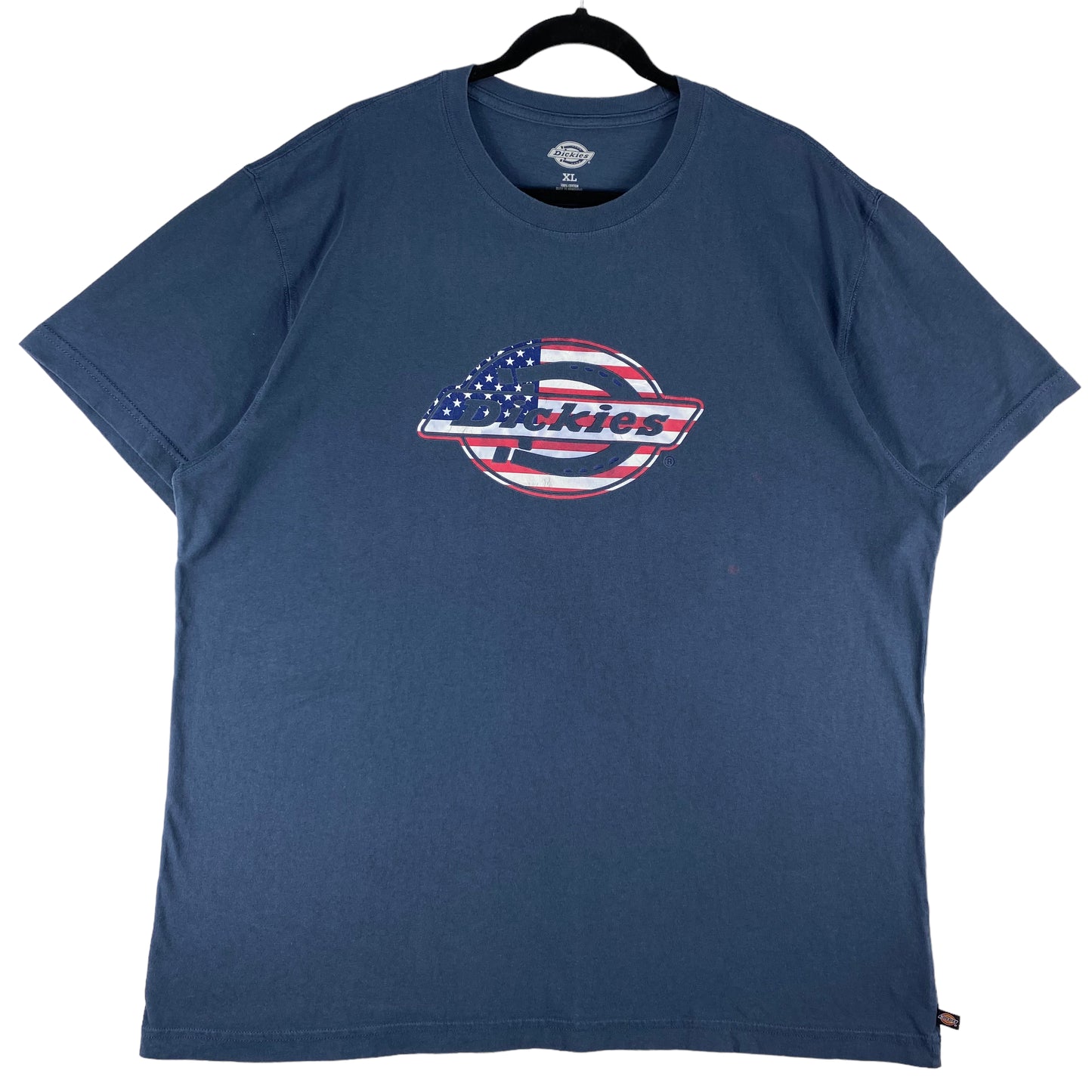 Dickies Dark Blue USA Monogram Cotton Tee Shirt Size XL