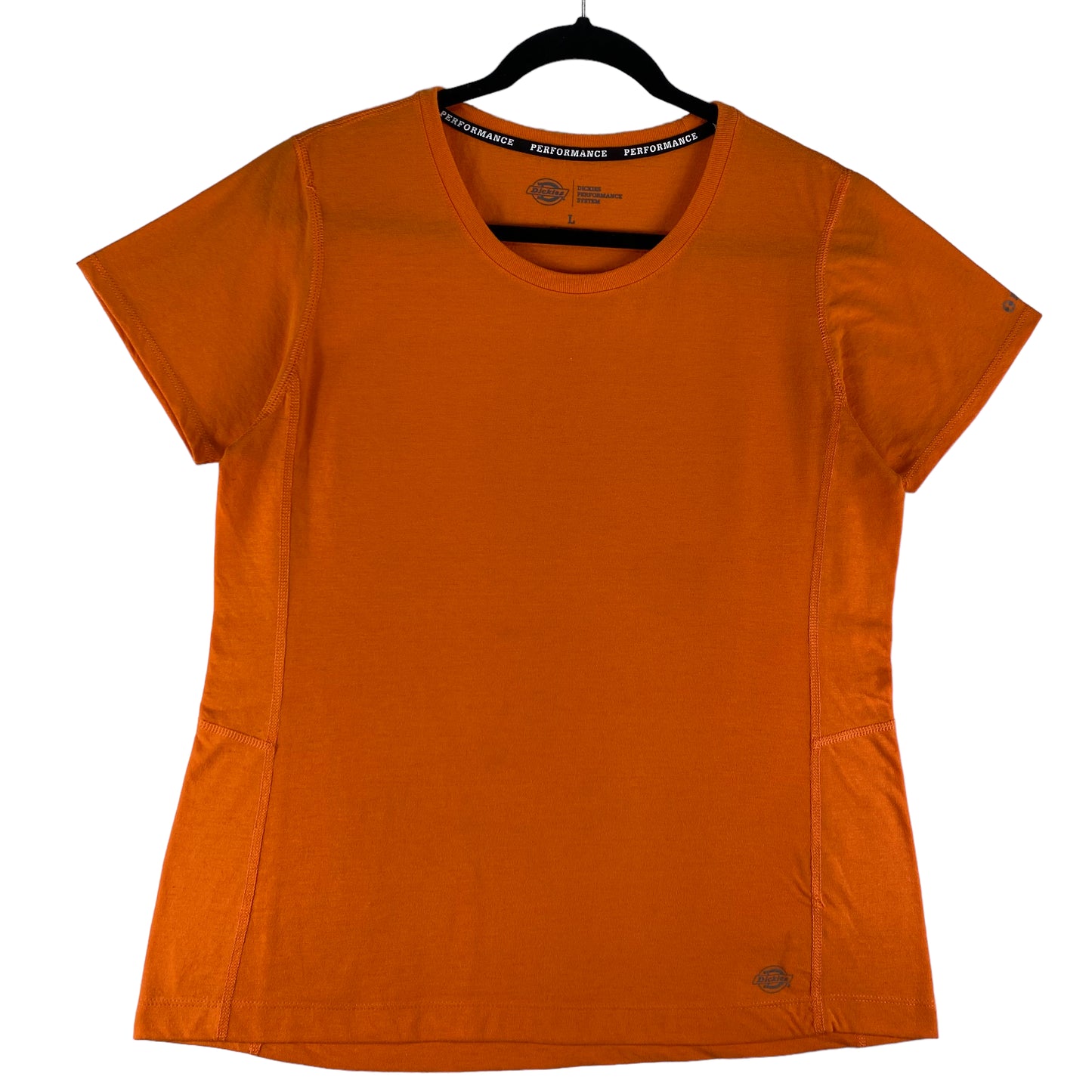 Dickies Womens Bright Orange Stretch Performance Tee Shirt Size L