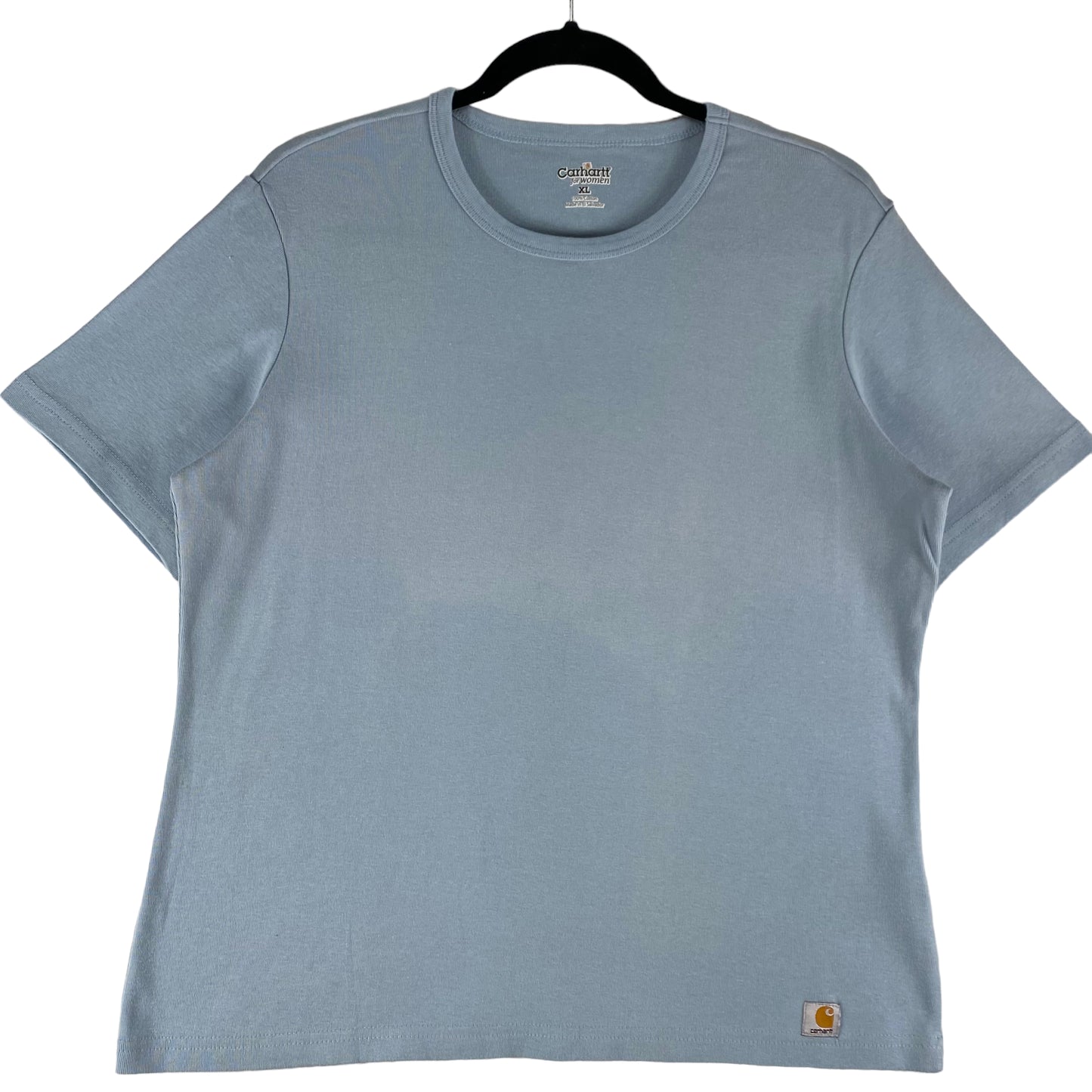 Carhartt Womens Light Blue Thick Blend Cotton Tee Shirt Size XL