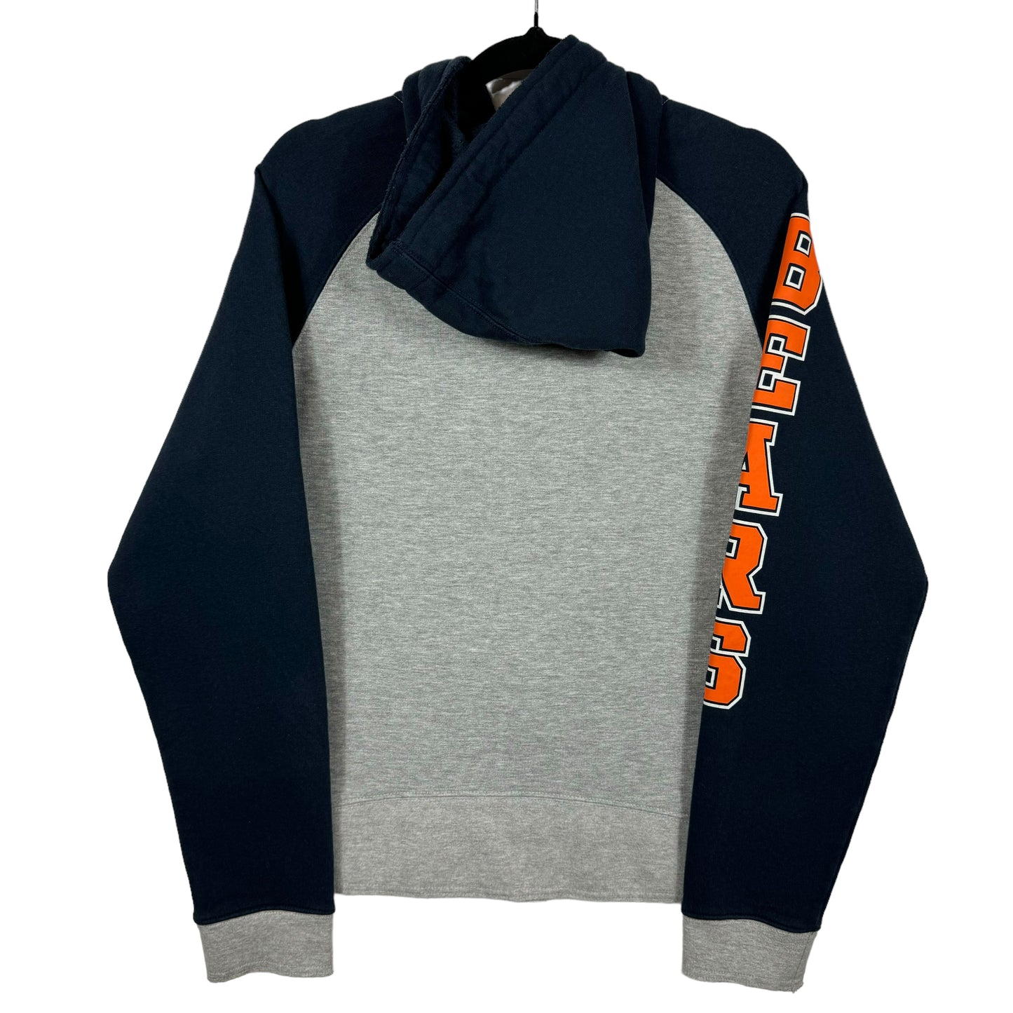 Reebok NFL Womens Grey & Dark Blue Chicago Bears Zip Cotton Hoodie Size L