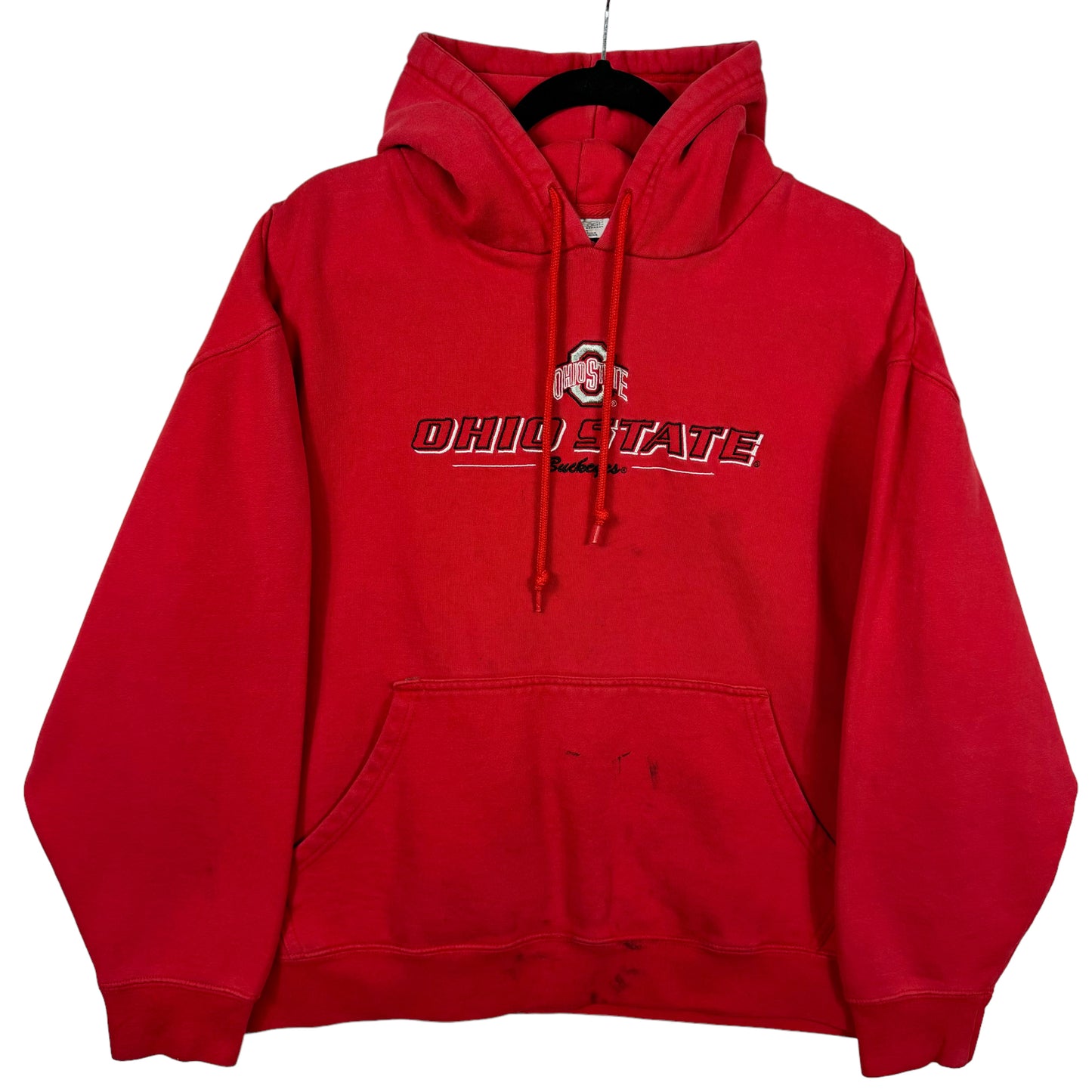 Pro Edge Red Ohio State Buckeyes Embroidered Cotton Hoodie Size XL